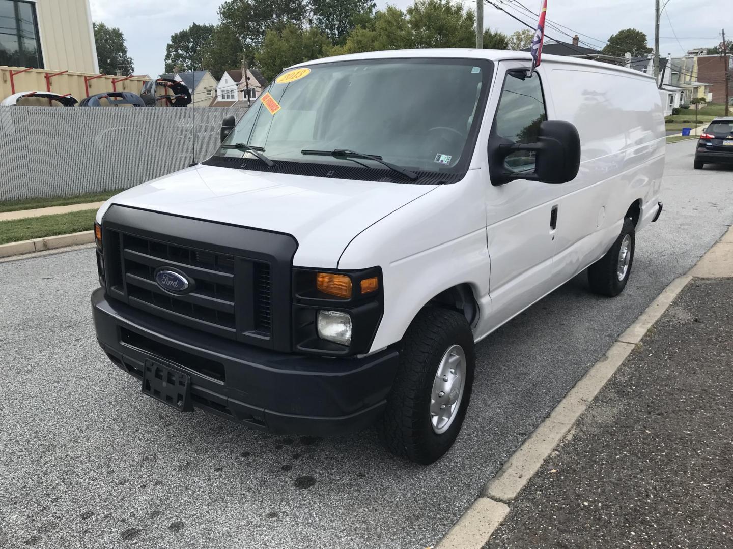 2013 White /Gray Ford E-Series Van E-350 Super Duty Extended (1FTSS3EL9DD) with an 5.4L V8 SOHC 16V FFV engine, 6-Speed Automatic transmission, located at 577 Chester Pike, Prospect Park, PA, 19076, (610) 237-1015, 39.886154, -75.302338 - Photo#3