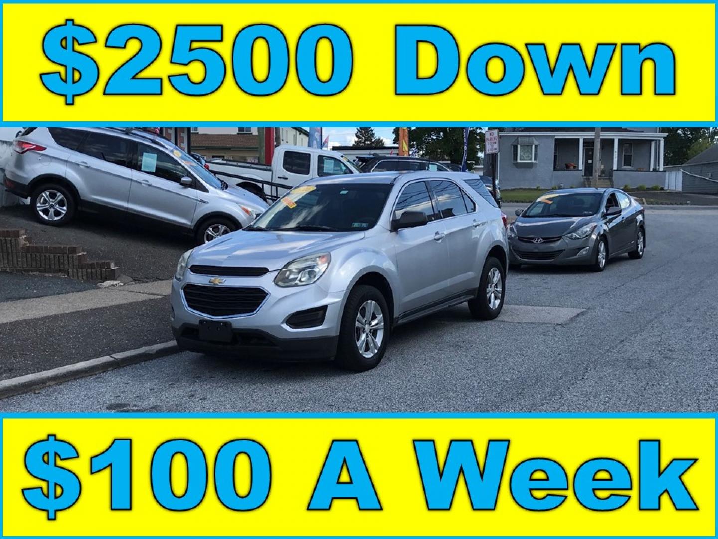2016 Silver /Gray Chevrolet Equinox LS (2GNALBEK4G1) with an 2.4L L4 DOHC 16V FFV engine, 6A transmission, located at 577 Chester Pike, Prospect Park, PA, 19076, (610) 237-1015, 39.886154, -75.302338 - Photo#0