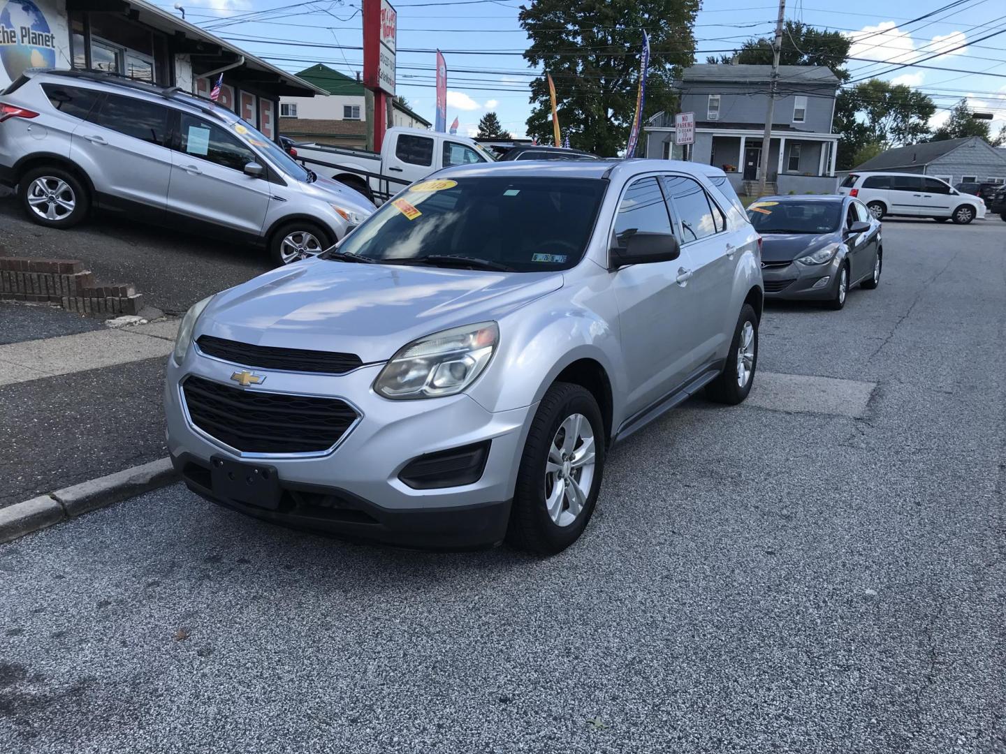 2016 Silver /Gray Chevrolet Equinox LS (2GNALBEK4G1) with an 2.4L L4 DOHC 16V FFV engine, 6A transmission, located at 577 Chester Pike, Prospect Park, PA, 19076, (610) 237-1015, 39.886154, -75.302338 - Photo#2