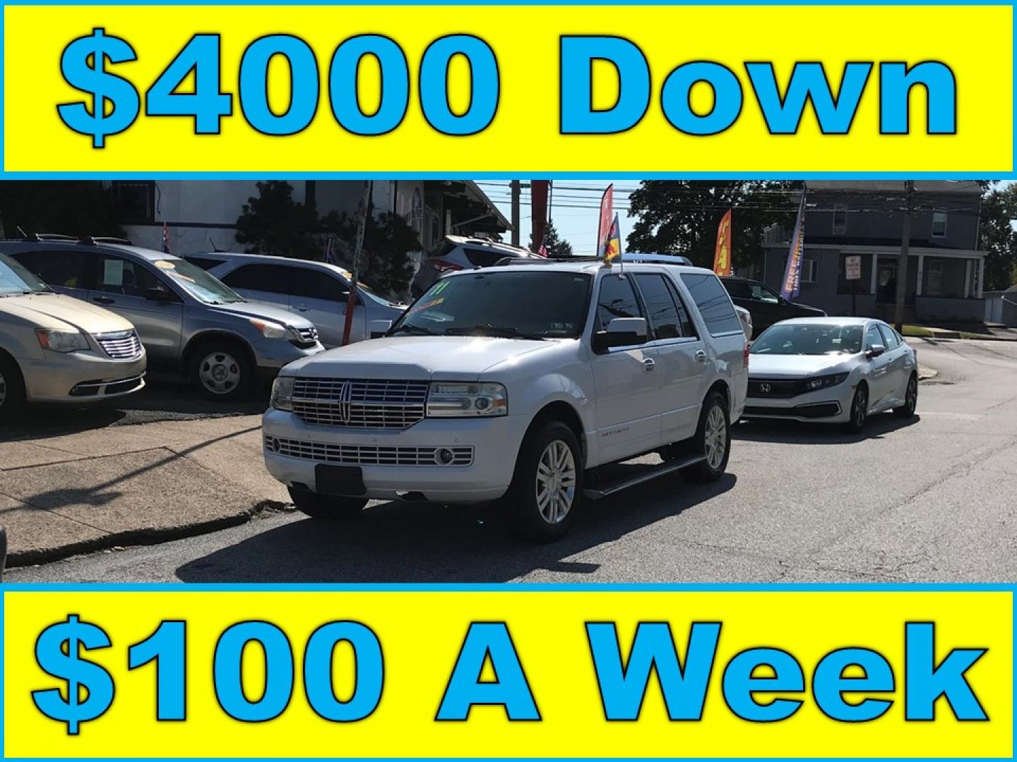 2011 White /Black Lincoln Navigator Limited Edition (5LMJJ2J54BE) with an 5.4L V8 SOHC 24V engine, 6-Speed Automatic transmission, located at 577 Chester Pike, Prospect Park, PA, 19076, (610) 237-1015, 39.886154, -75.302338 - 2011 Lincoln Navigator Limited Edition: Only 132k miles, DVD player, navigation system, backup camera, sunroof, 4WD, 3rd row, FULLY LOADED! This vehicle comes inspected and has been given a bumper to bumper safety check. It is very clean, reliable, and well maintained. We offer a unique pay plan - Photo#0
