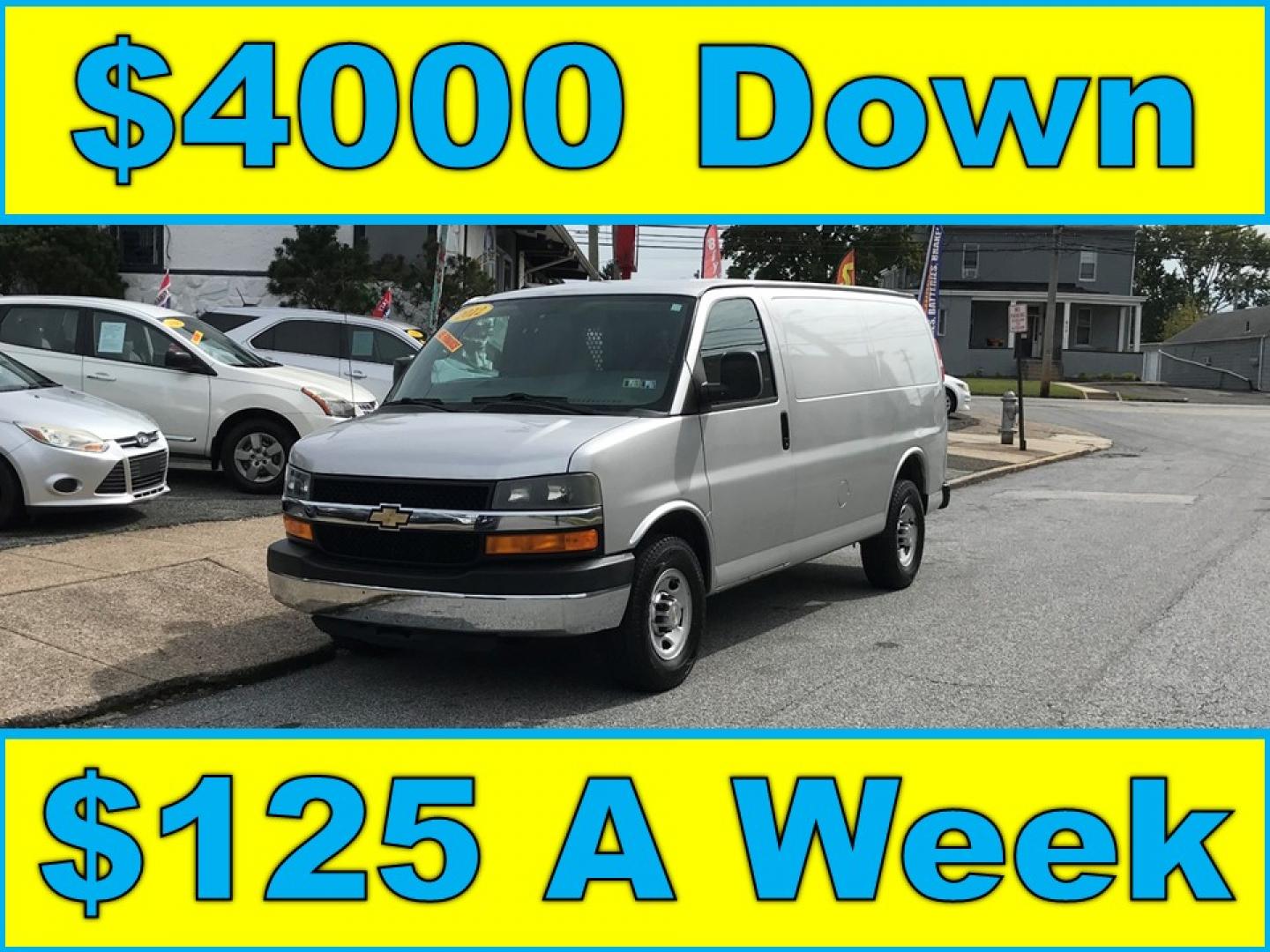 2012 Silver /Gray Chevrolet Express 2500 Cargo (1GCWGFCA2C1) with an 4.8L V8 OHV 16V FFV engine, 6-Speed Automatic transmission, located at 577 Chester Pike, Prospect Park, PA, 19076, (610) 237-1015, 39.886154, -75.302338 - 2012 Chevrolet Express 2500 Cargo Van: Multiple pieces of shelving, partition, new PA inspection, runs LIKE NEW! This vehicle comes inspected and has been given a bumper to bumper safety check. It is very clean, reliable, and well maintained. We offer a unique pay plan that is known for being the - Photo#0