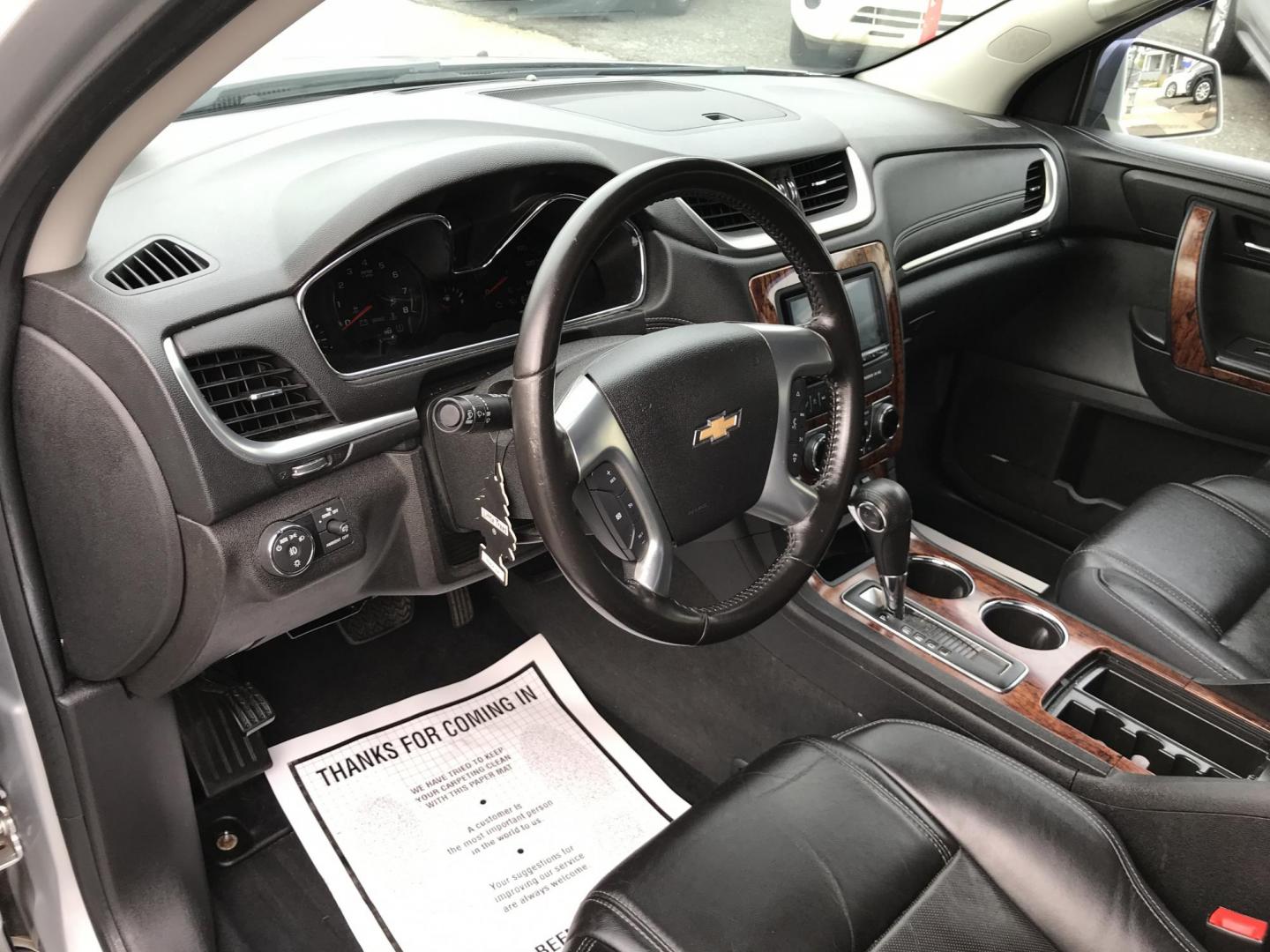 2013 Silver /Black Chevrolet Traverse LTZ AWD (1GNKVLKD3DJ) with an 3.6L V6 DOHC 24V engine, 6-Speed Automatic transmission, located at 577 Chester Pike, Prospect Park, PA, 19076, (610) 237-1015, 39.886154, -75.302338 - Photo#12