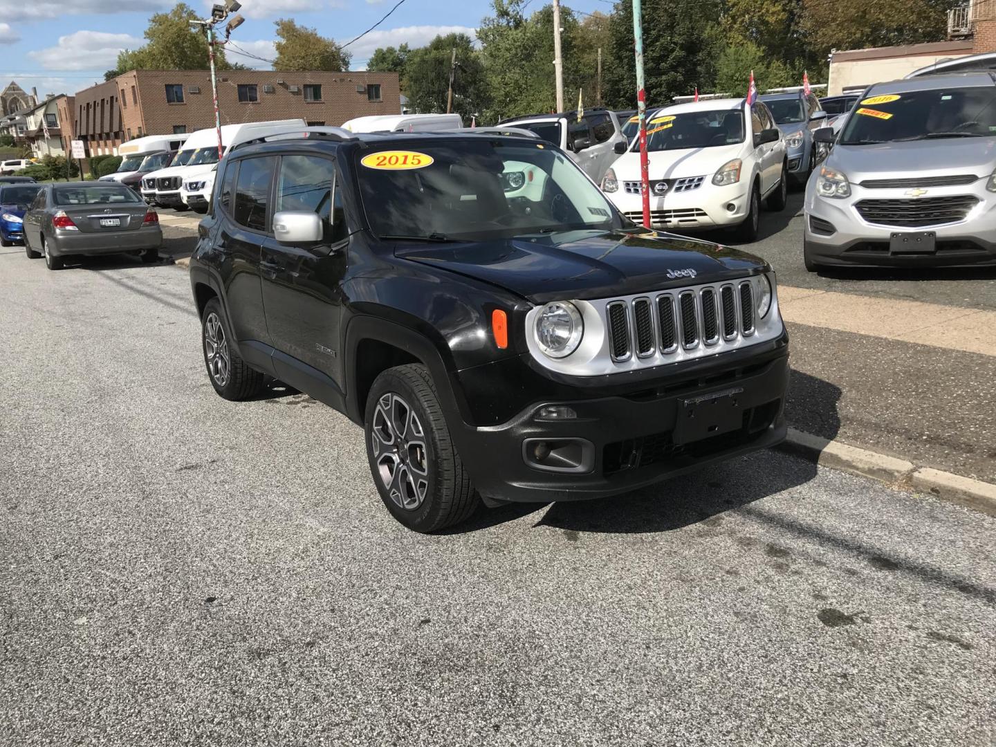 2015 Black /Black Jeep Renegade Limited 4WD (ZACCJBDT0FP) with an 2.4L L4 engine, 9-Speed Automatic transmission, located at 577 Chester Pike, Prospect Park, PA, 19076, (610) 237-1015, 39.886154, -75.302338 - 2015 Jeep Renegade LIMITED: Navigation system, backup camera, new PA inspection, SUPER CLEAN, runs LIKE NEW! This vehicle comes inspected and has been given a bumper to bumper safety check. It is very clean, reliable, and well maintained. We offer a unique pay plan that is known for being the eas - Photo#2