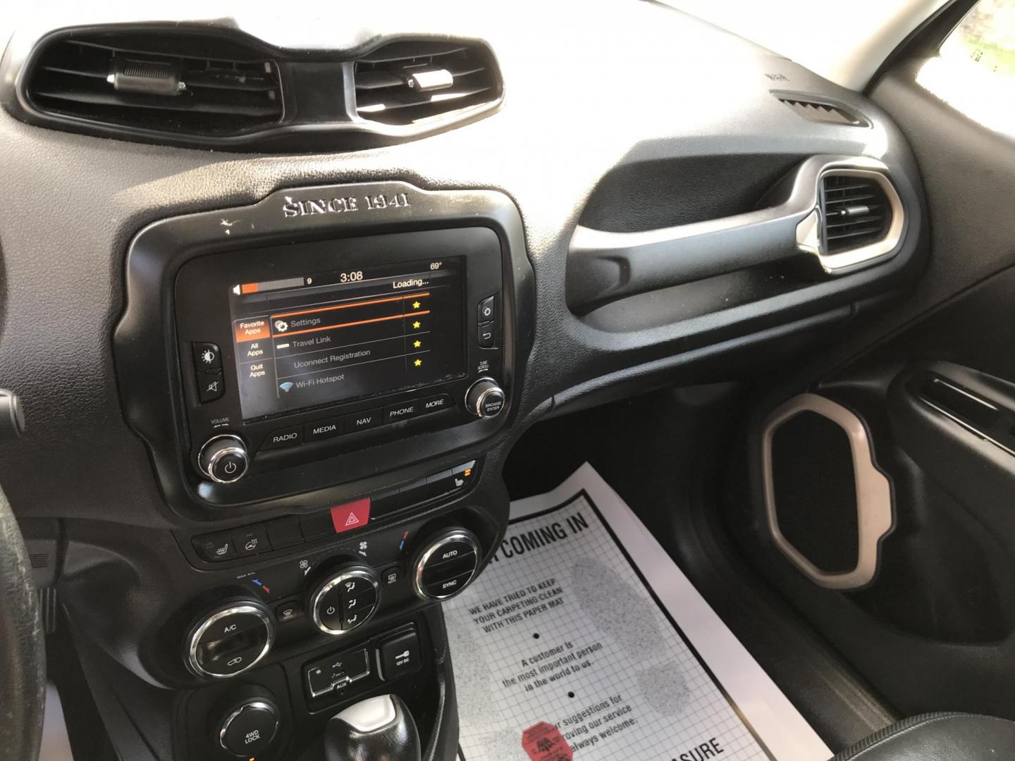 2015 Black /Black Jeep Renegade Limited 4WD (ZACCJBDT0FP) with an 2.4L L4 engine, 9-Speed Automatic transmission, located at 577 Chester Pike, Prospect Park, PA, 19076, (610) 237-1015, 39.886154, -75.302338 - 2015 Jeep Renegade LIMITED: Navigation system, backup camera, new PA inspection, SUPER CLEAN, runs LIKE NEW! This vehicle comes inspected and has been given a bumper to bumper safety check. It is very clean, reliable, and well maintained. We offer a unique pay plan that is known for being the eas - Photo#14
