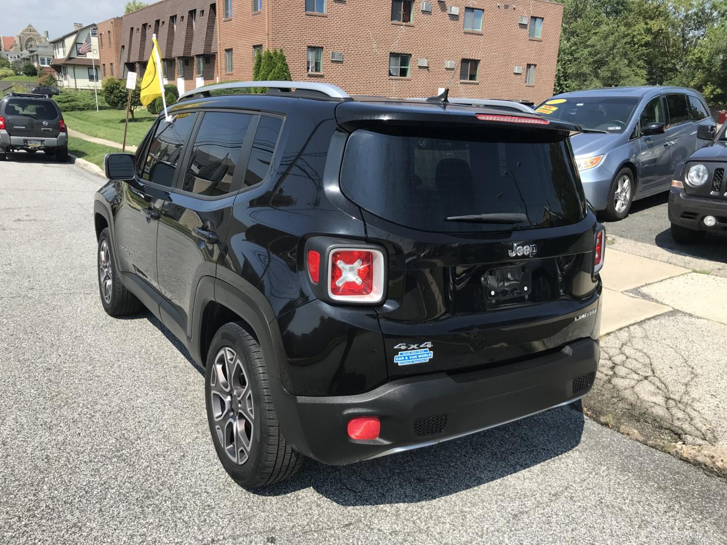2015 Black /Black Jeep Renegade Limited 4WD (ZACCJBDT0FP) with an 2.4L L4 engine, 9-Speed Automatic transmission, located at 577 Chester Pike, Prospect Park, PA, 19076, (610) 237-1015, 39.886154, -75.302338 - 2015 Jeep Renegade LIMITED: Navigation system, backup camera, new PA inspection, SUPER CLEAN, runs LIKE NEW! This vehicle comes inspected and has been given a bumper to bumper safety check. It is very clean, reliable, and well maintained. We offer a unique pay plan that is known for being the eas- Photo#4