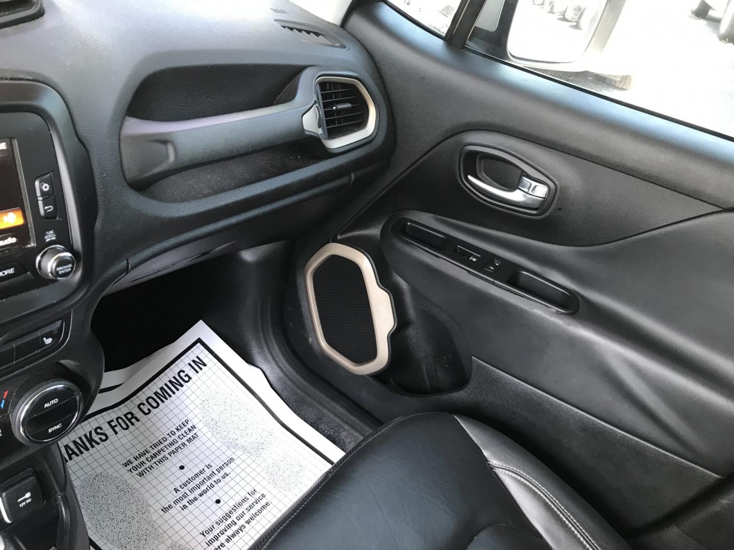 2015 Black /Black Jeep Renegade Limited 4WD (ZACCJBDT0FP) with an 2.4L L4 engine, 9-Speed Automatic transmission, located at 577 Chester Pike, Prospect Park, PA, 19076, (610) 237-1015, 39.886154, -75.302338 - 2015 Jeep Renegade LIMITED: Navigation system, backup camera, new PA inspection, SUPER CLEAN, runs LIKE NEW! This vehicle comes inspected and has been given a bumper to bumper safety check. It is very clean, reliable, and well maintained. We offer a unique pay plan that is known for being the eas- Photo#14