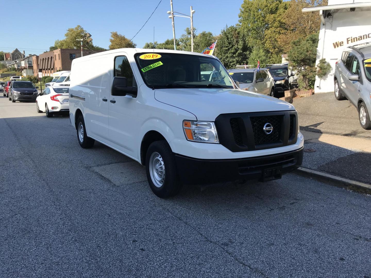2019 White /Gray Nissan NV Cargo 2500 HD S V6 (1N6BF0KY4KN) with an 4.0L V6 engine, 5A transmission, located at 577 Chester Pike, Prospect Park, PA, 19076, (610) 237-1015, 39.886154, -75.302338 - 2019 Nissan NV 2500: multiple pieces of shelving, partition, no side or rear windows, new PA inspection, SUPER CLEAN and FLEET MAINTAINED! This vehicle comes inspected and has been given a bumper to bumper safety check. It is very clean, reliable, and well maintained. We offer a unique pay plan t - Photo#2
