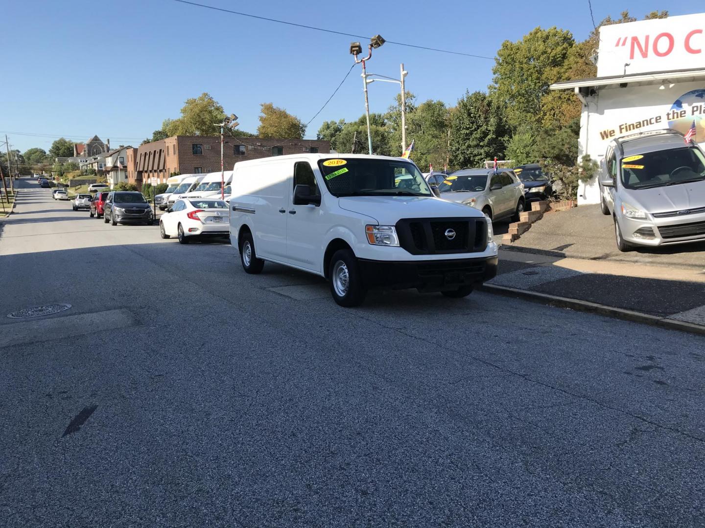 2019 White /Gray Nissan NV Cargo 2500 HD S V6 (1N6BF0KY4KN) with an 4.0L V6 engine, 5A transmission, located at 577 Chester Pike, Prospect Park, PA, 19076, (610) 237-1015, 39.886154, -75.302338 - 2019 Nissan NV 2500: multiple pieces of shelving, partition, no side or rear windows, new PA inspection, SUPER CLEAN and FLEET MAINTAINED! This vehicle comes inspected and has been given a bumper to bumper safety check. It is very clean, reliable, and well maintained. We offer a unique pay plan t - Photo#1