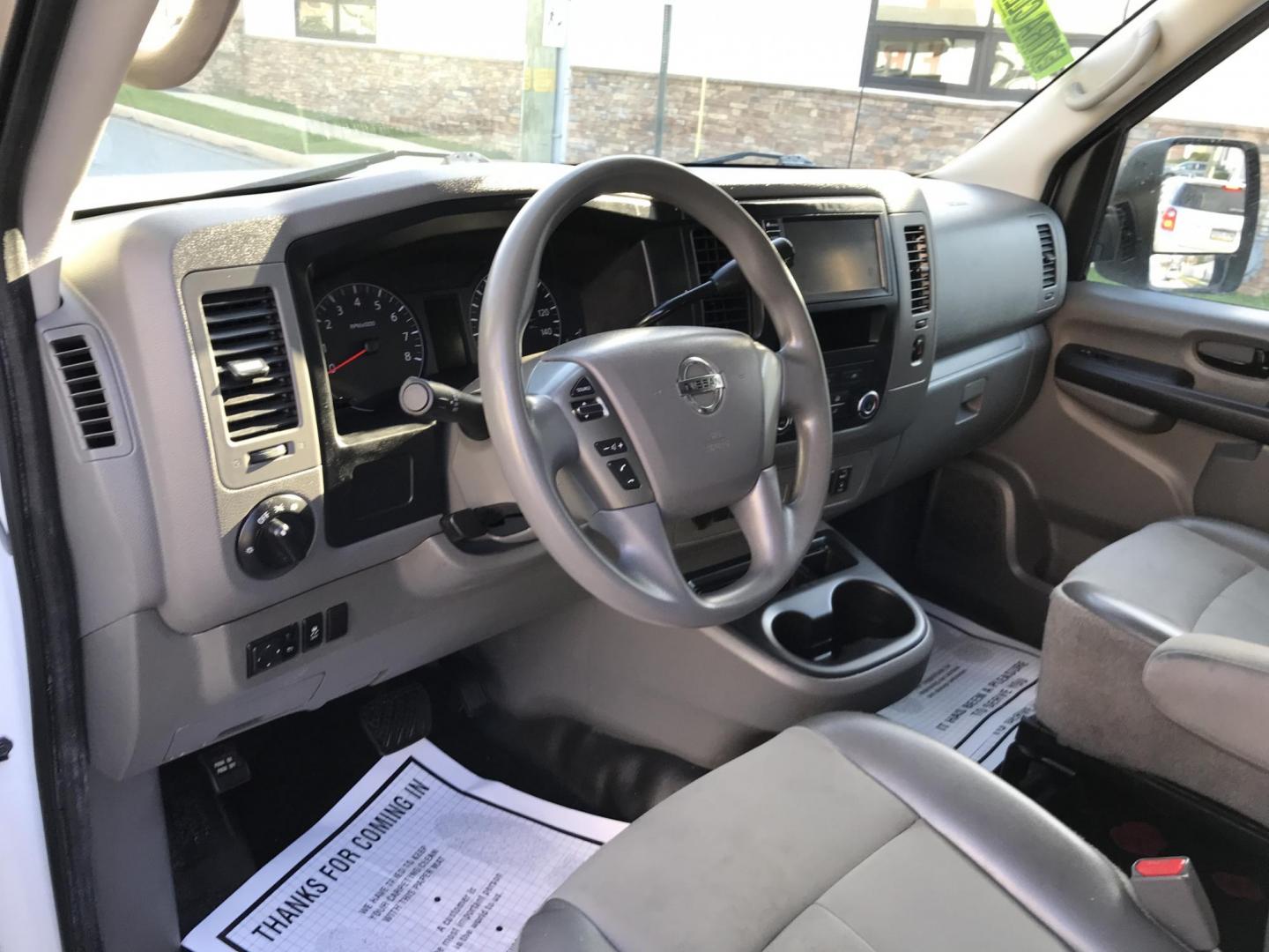 2019 White /Gray Nissan NV Cargo 2500 HD S V6 (1N6BF0KY4KN) with an 4.0L V6 engine, 5A transmission, located at 577 Chester Pike, Prospect Park, PA, 19076, (610) 237-1015, 39.886154, -75.302338 - 2019 Nissan NV 2500: multiple pieces of shelving, partition, no side or rear windows, new PA inspection, SUPER CLEAN and FLEET MAINTAINED! This vehicle comes inspected and has been given a bumper to bumper safety check. It is very clean, reliable, and well maintained. We offer a unique pay plan t - Photo#12