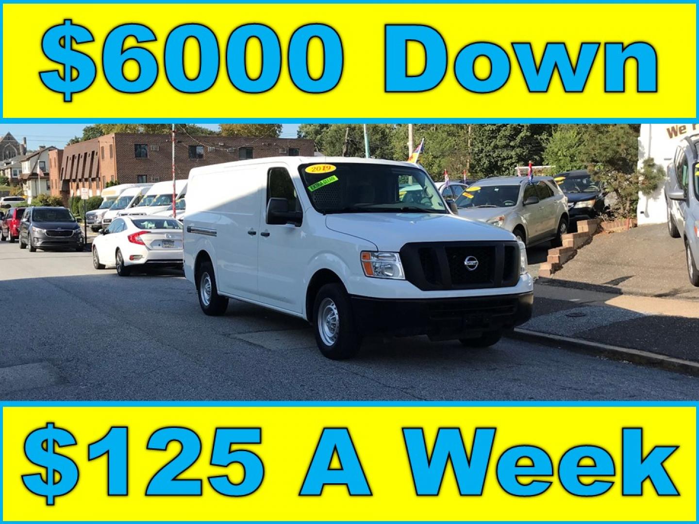 2019 White /Gray Nissan NV Cargo 2500 HD S V6 (1N6BF0KY4KN) with an 4.0L V6 engine, 5A transmission, located at 577 Chester Pike, Prospect Park, PA, 19076, (610) 237-1015, 39.886154, -75.302338 - Photo#0
