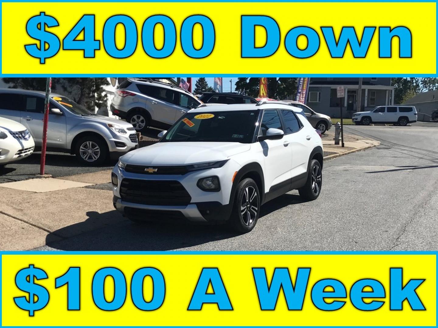 2022 White /Gray Chevrolet Trailblazer LT AWD (KL79MRSL6NB) with an 1.3L L3 DOHC 12V engine, 9A transmission, located at 577 Chester Pike, Prospect Park, PA, 19076, (610) 237-1015, 39.886154, -75.302338 - 2022 Chevy TrailBlazer LT: AWD, new PA inspection, great on gas, new PA inspection, runs LIKE NEW! This vehicle comes inspected and has been given a bumper to bumper safety check. It is very clean, reliable, and well maintained. We offer a unique pay plan that is known for being the easiest and f - Photo#0