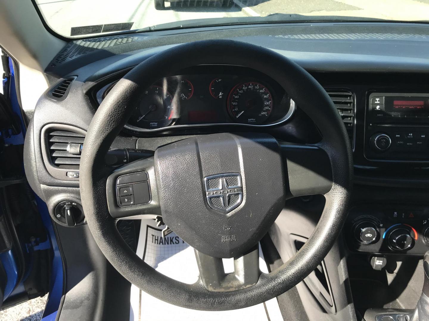 2013 Blue /Black Dodge Dart SE (1C3CDFAA2DD) with an 2.0L L4 DOHC 16V TURBO engine, located at 577 Chester Pike, Prospect Park, PA, 19076, (610) 237-1015, 39.886154, -75.302338 - Photo#11