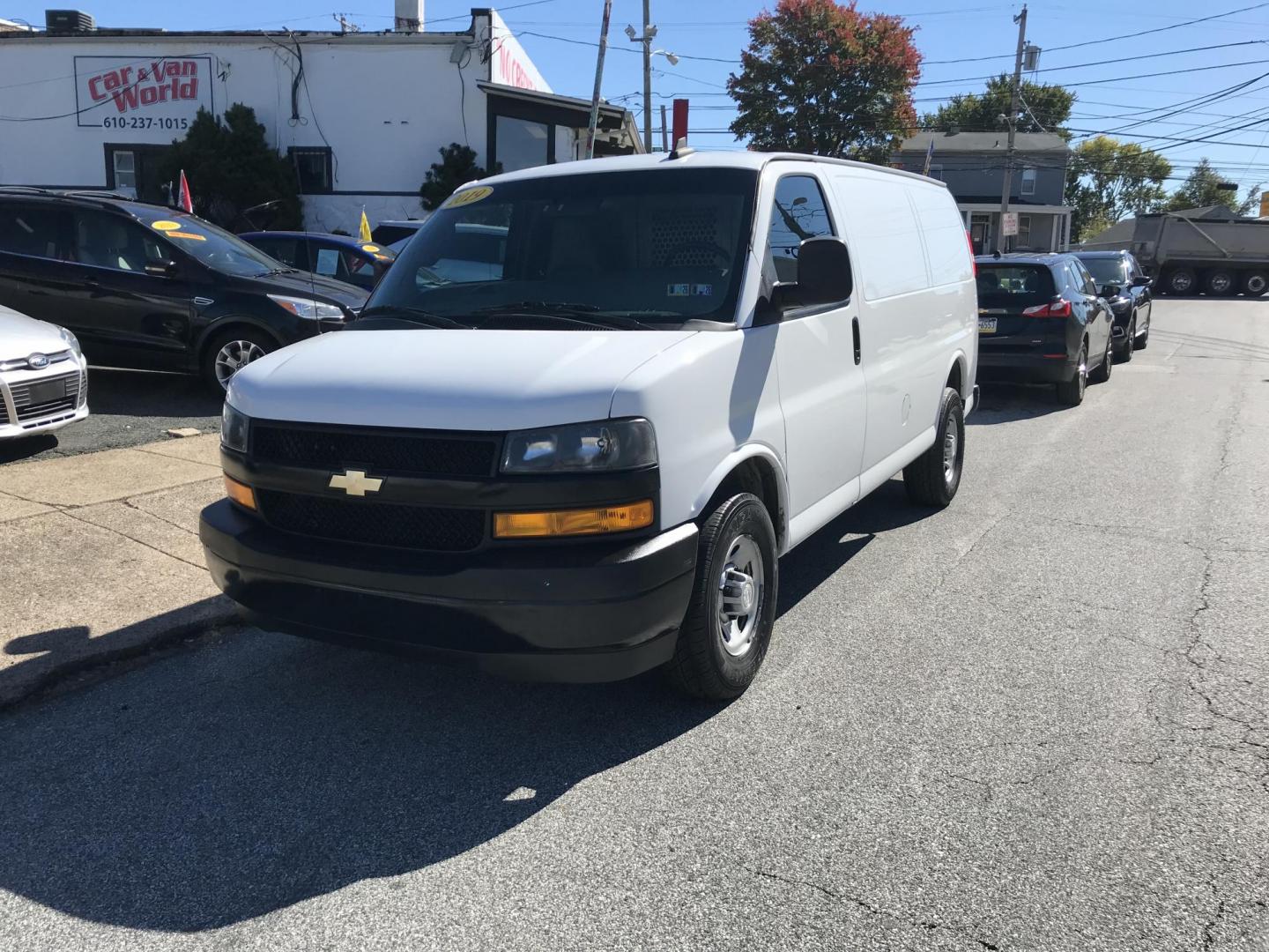 2019 White /Gray Chevrolet Express 2500 Cargo (1GCWGAFP4K1) with an 4.3L V6 engine, 6A transmission, located at 577 Chester Pike, Prospect Park, PA, 19076, (610) 237-1015, 39.886154, -75.302338 - 2019 Chevrolet Express 2500 Cargo Van: Has multiple pieces of shelving, backup camera, no side or rear windows, new PA inspection, RUNS LIKE NEW, FLEET MAINTAINED! This vehicle comes inspected and has been given a bumper to bumper safety check. It is very clean, reliable, and well maintained. We - Photo#2