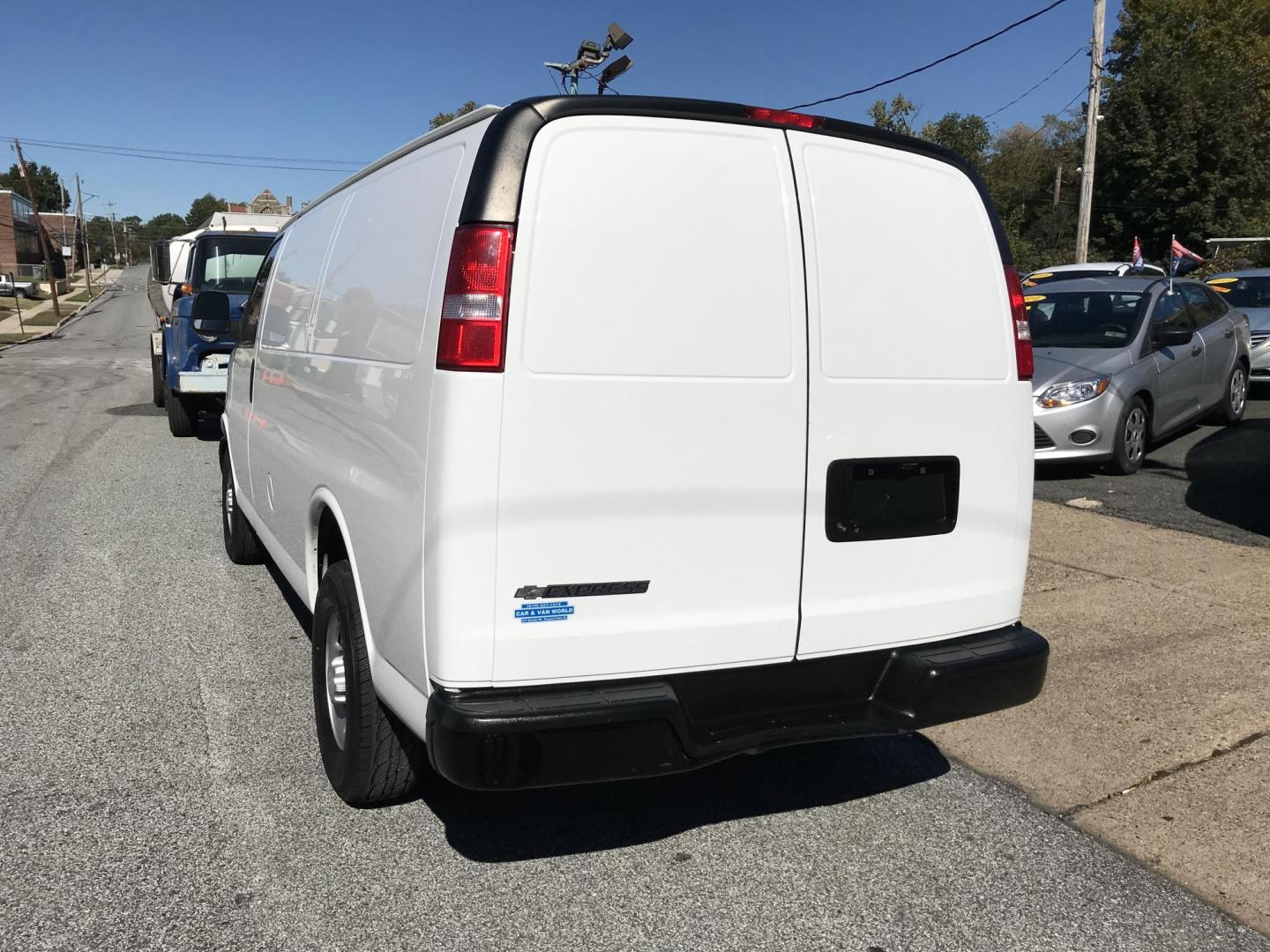 2019 White /Gray Chevrolet Express 2500 Cargo (1GCWGAFP4K1) with an 4.3L V6 engine, 6A transmission, located at 577 Chester Pike, Prospect Park, PA, 19076, (610) 237-1015, 39.886154, -75.302338 - 2019 Chevrolet Express 2500 Cargo Van: Has multiple pieces of shelving, backup camera, no side or rear windows, new PA inspection, RUNS LIKE NEW, FLEET MAINTAINED! This vehicle comes inspected and has been given a bumper to bumper safety check. It is very clean, reliable, and well maintained. We - Photo#5