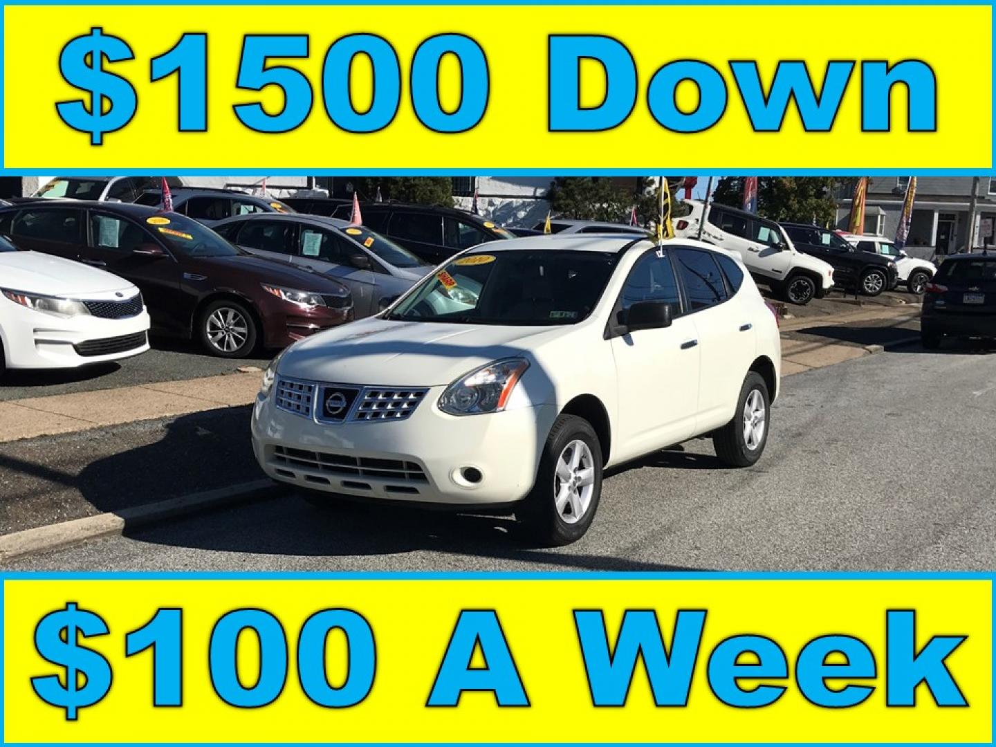 2010 White /Gray Nissan Rogue S AWD (JN8AS5MV0AW) with an 2.5L L4 DOHC 16V engine, CVT transmission, located at 577 Chester Pike, Prospect Park, PA, 19076, (610) 237-1015, 39.886154, -75.302338 - Photo#0