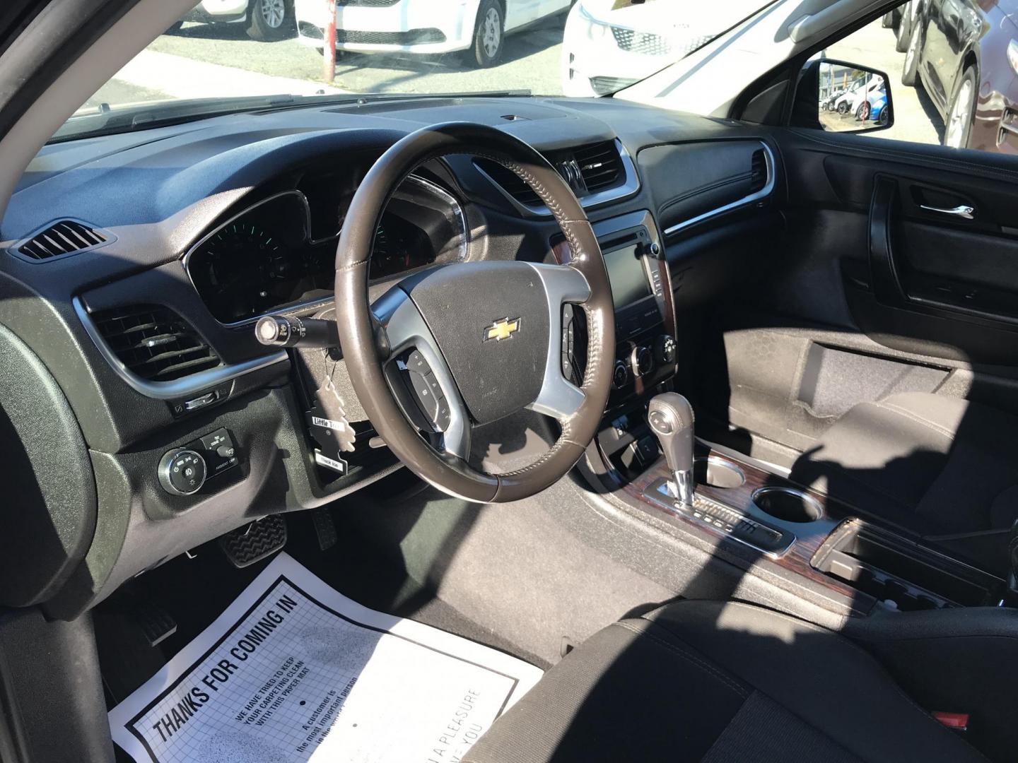 2017 Black /Gray Chevrolet Traverse 1LT AWD (1GNKVGKD2HJ) with an 3.6L V6 DOHC 24V engine, 6A transmission, located at 577 Chester Pike, Prospect Park, PA, 19076, (610) 237-1015, 39.886154, -75.302338 - 2017 Chevrolet Traverse LT: AWD, 3rd row seating, new PA inspection, backup camera, SUPER CLEAN, runs LIKE NEW! This vehicle comes inspected and has been given a bumper to bumper safety check. It is very clean, reliable, and well maintained. We offer a unique pay plan that is known for being the - Photo#11