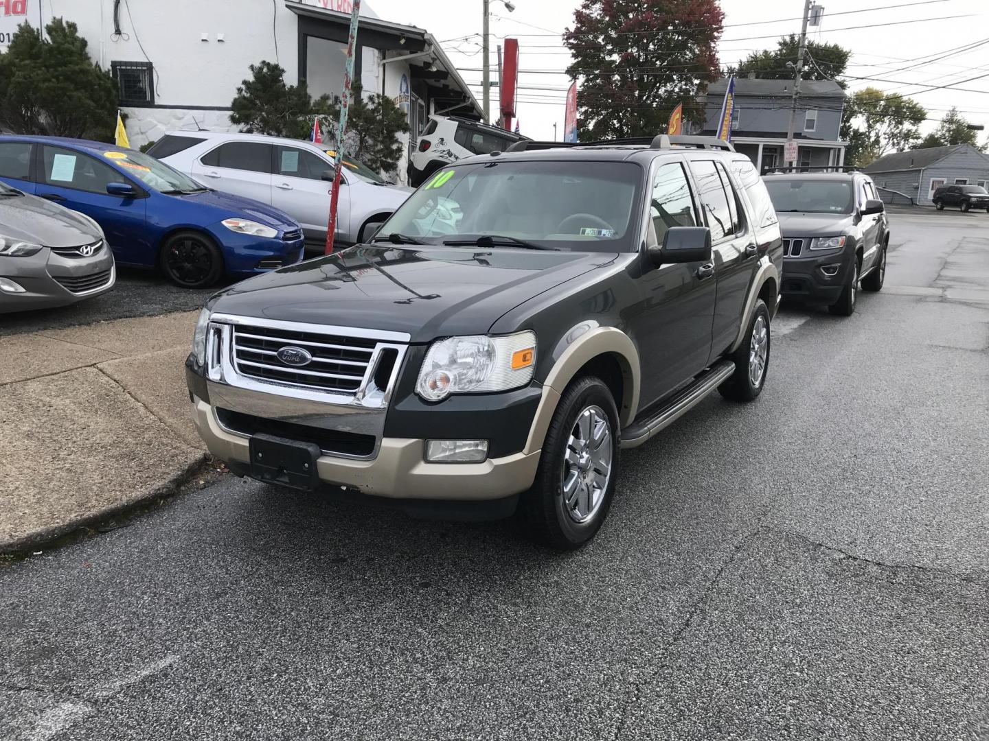 2010 Gray /Tan Ford Explorer Eddie Bauer 4.0L 4WD (1FMEU7EE4AU) with an 4.0L V6 SOHC 16V engine, 5-Speed Automatic transmission, located at 577 Chester Pike, Prospect Park, PA, 19076, (610) 237-1015, 39.886154, -75.302338 - 2010 Ford Explorer Eddie Bauer: 3rd row seating, 4x4, new PA inspection, runs LIKE NEW! This vehicle comes inspected and has been given a bumper to bumper safety check. It is very clean, reliable, and well maintained. We offer a unique pay plan that is known for being the easiest and fastest fina - Photo#2
