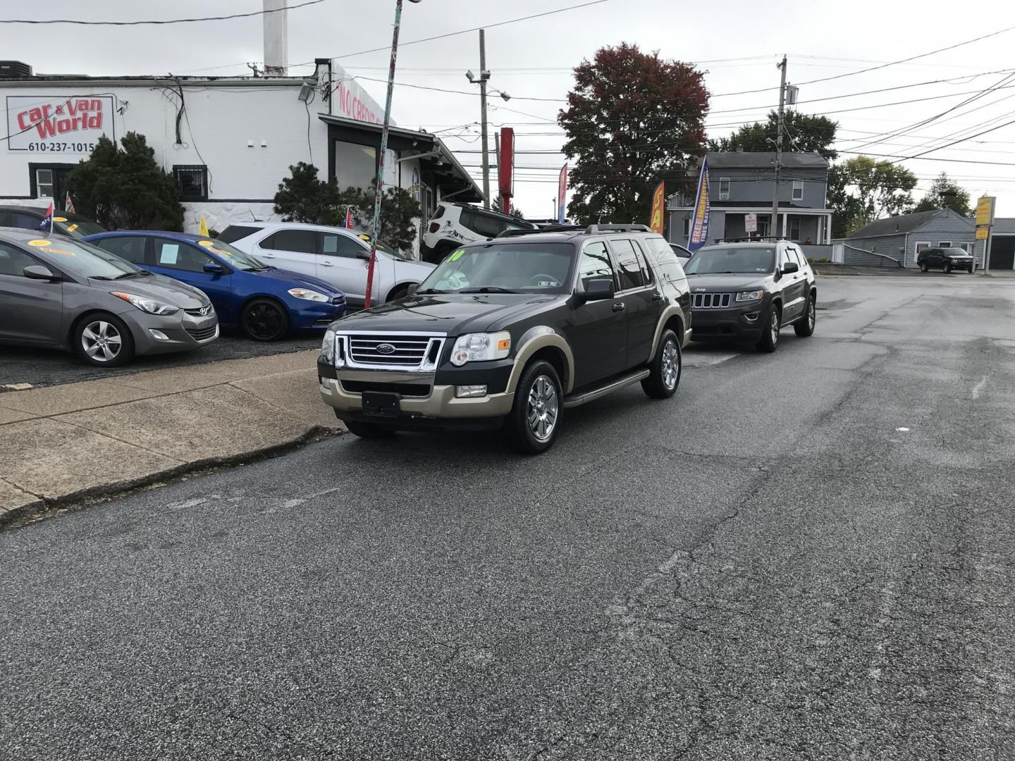 2010 Gray /Tan Ford Explorer Eddie Bauer 4.0L 4WD (1FMEU7EE4AU) with an 4.0L V6 SOHC 16V engine, 5-Speed Automatic transmission, located at 577 Chester Pike, Prospect Park, PA, 19076, (610) 237-1015, 39.886154, -75.302338 - 2010 Ford Explorer Eddie Bauer: 3rd row seating, 4x4, new PA inspection, runs LIKE NEW! This vehicle comes inspected and has been given a bumper to bumper safety check. It is very clean, reliable, and well maintained. We offer a unique pay plan that is known for being the easiest and fastest fina - Photo#1