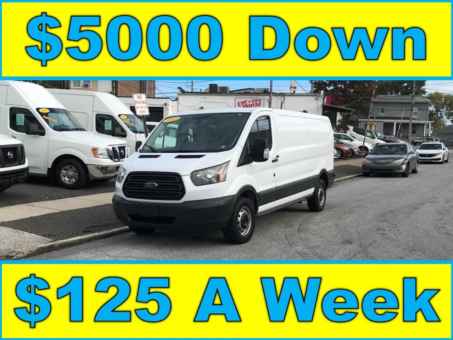 2015 White /Gray Ford Transit 250 Van Low Roof 60/40 Pass. 148-in. WB (1FTNR2ZM4FK) with an 3.7L V6 DOHC 24V engine, 6A transmission, located at 577 Chester Pike, Prospect Park, PA, 19076, (610) 237-1015, 39.886154, -75.302338 - 2015 Ford Transit 250 Extended Wheelbase: Multiple pieces of shelving, new PA inspection, backup camera, partition, FLEET MAINTAINED, runs LIKE NEW! This vehicle comes inspected and has been given a bumper to bumper safety check. It is very clean, reliable, and well maintained. We offer a unique - Photo#0