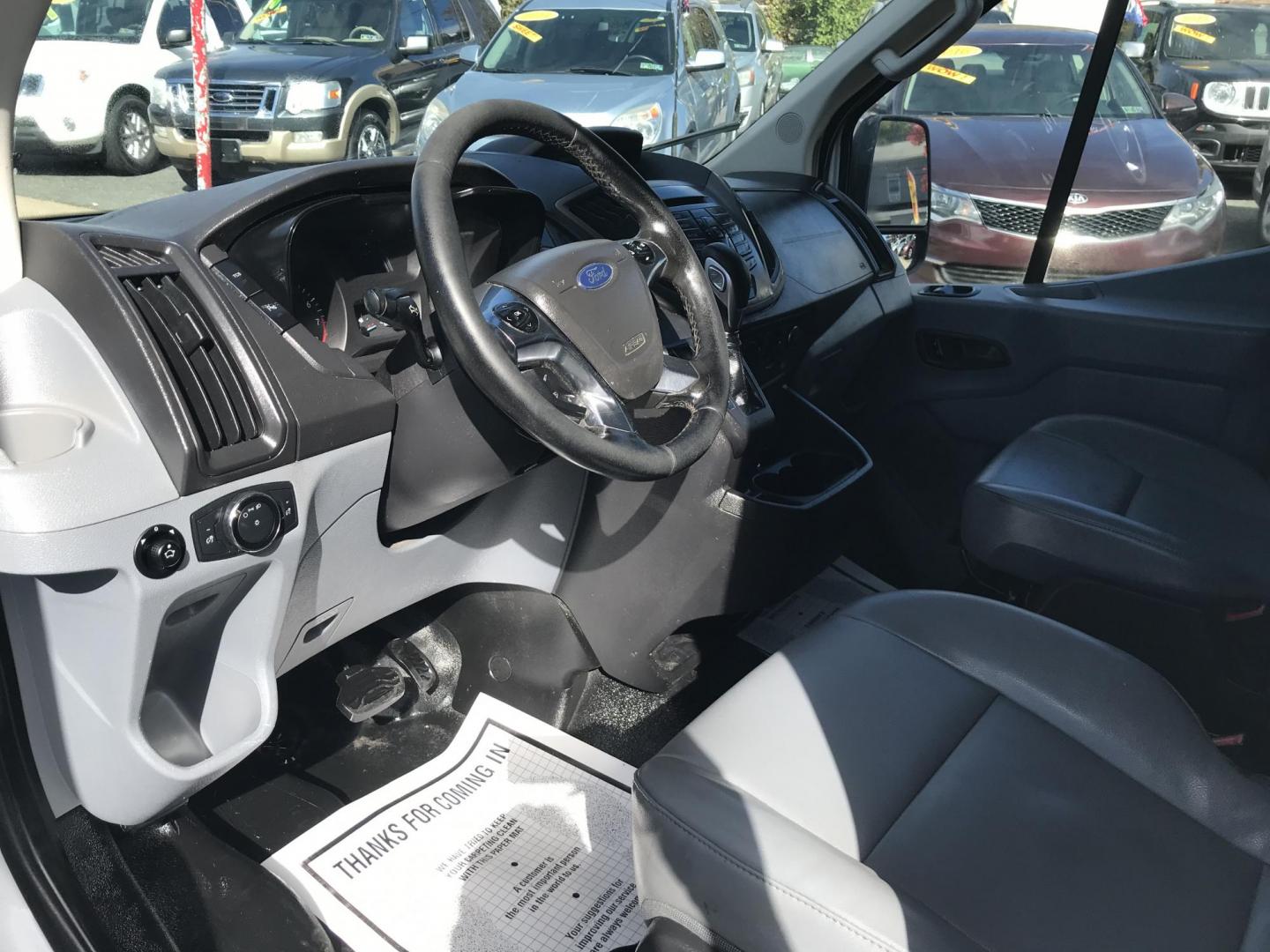 2016 White /Gray Ford Transit 250 Van Med. Roof w/Sliding Pass. 148-in. WB (1FTYR2CM1GK) with an 3.7L V6 DOHC 24V engine, 6-Speed Automatic transmission, located at 577 Chester Pike, Prospect Park, PA, 19076, (610) 237-1015, 39.886154, -75.302338 - 2016 Ford Transit 250 Medium Roof: Has multiple pieces of shelving, partition, new PA inspection, FLEET MAINTAINED, runs LIKE NEW! This vehicle comes inspected and has been given a bumper to bumper safety check. It is very clean, reliable, and well maintained. We offer a unique pay plan that is k - Photo#7