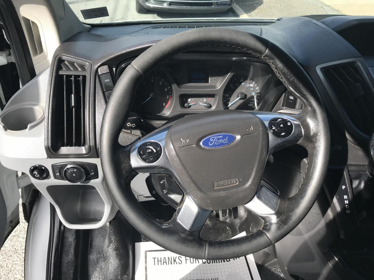 2016 White /Gray Ford Transit 250 Van Med. Roof w/Sliding Pass. 148-in. WB (1FTYR2CM1GK) with an 3.7L V6 DOHC 24V engine, 6-Speed Automatic transmission, located at 577 Chester Pike, Prospect Park, PA, 19076, (610) 237-1015, 39.886154, -75.302338 - 2016 Ford Transit 250 Medium Roof: Has multiple pieces of shelving, partition, new PA inspection, FLEET MAINTAINED, runs LIKE NEW! This vehicle comes inspected and has been given a bumper to bumper safety check. It is very clean, reliable, and well maintained. We offer a unique pay plan that is k - Photo#12