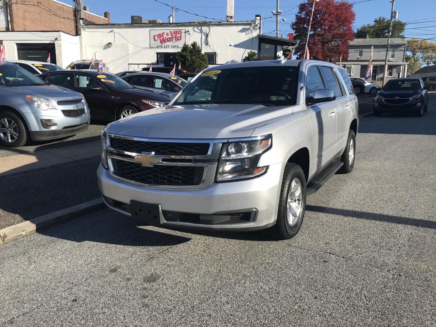 2018 Silver /Black Chevrolet Tahoe Police 4WD (1GNSKDEC5JR) with an 5.3L V8 OHV 16V engine, 6A transmission, located at 577 Chester Pike, Prospect Park, PA, 19076, (610) 237-1015, 39.886154, -75.302338 - 2018 Chevrolet Tahoe Police: Backup camera, 4x4, new PA inspection, looks great, runs LIKE NEW! This vehicle comes inspected and has been given a bumper to bumper safety check. It is very clean, reliable, and well maintained. We offer a unique pay plan that is known for being the easiest and fast - Photo#2