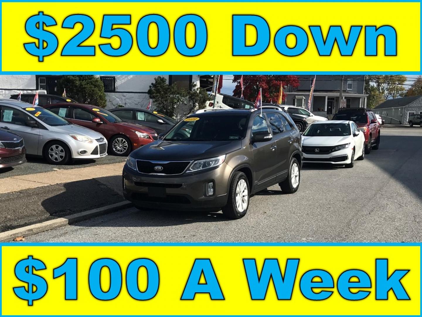 2014 Brown /Black Kia Sorento EX V6 AWD (5XYKUDA76EG) with an 3.3L V6 DOHC 24V engine, 6-Speed Automatic transmission, located at 577 Chester Pike, Prospect Park, PA, 19076, (610) 237-1015, 39.886154, -75.302338 - 2014 Kia Sorento EX: AWD, aftermarket screen radio, new PA inspection, SUPER CLEAN, runs LIKE NEW! This vehicle comes inspected and has been given a bumper to bumper safety check. It is very clean, reliable, and well maintained. We offer a unique pay plan that is known for being the easiest and f - Photo#0