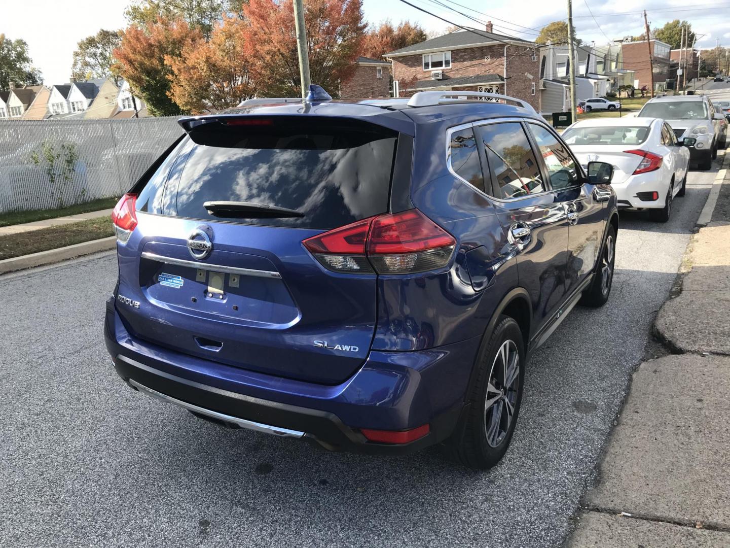 2017 Blue /Black Nissan Rogue SL AWD (JN8AT2MV2HW) with an 2.5L L4 DOHC 16V engine, CVT transmission, located at 577 Chester Pike, Prospect Park, PA, 19076, (610) 237-1015, 39.886154, -75.302338 - 2017 Nissan Rogue SL: Only 114k miles, panoramic sunroof, backup camera, navigation system, AWD, SUPER CLEAN, runs LIKE NEW! This vehicle comes inspected and has been given a bumper to bumper safety check. It is very clean, reliable, and well maintained. We offer a unique pay plan that is known f - Photo#4