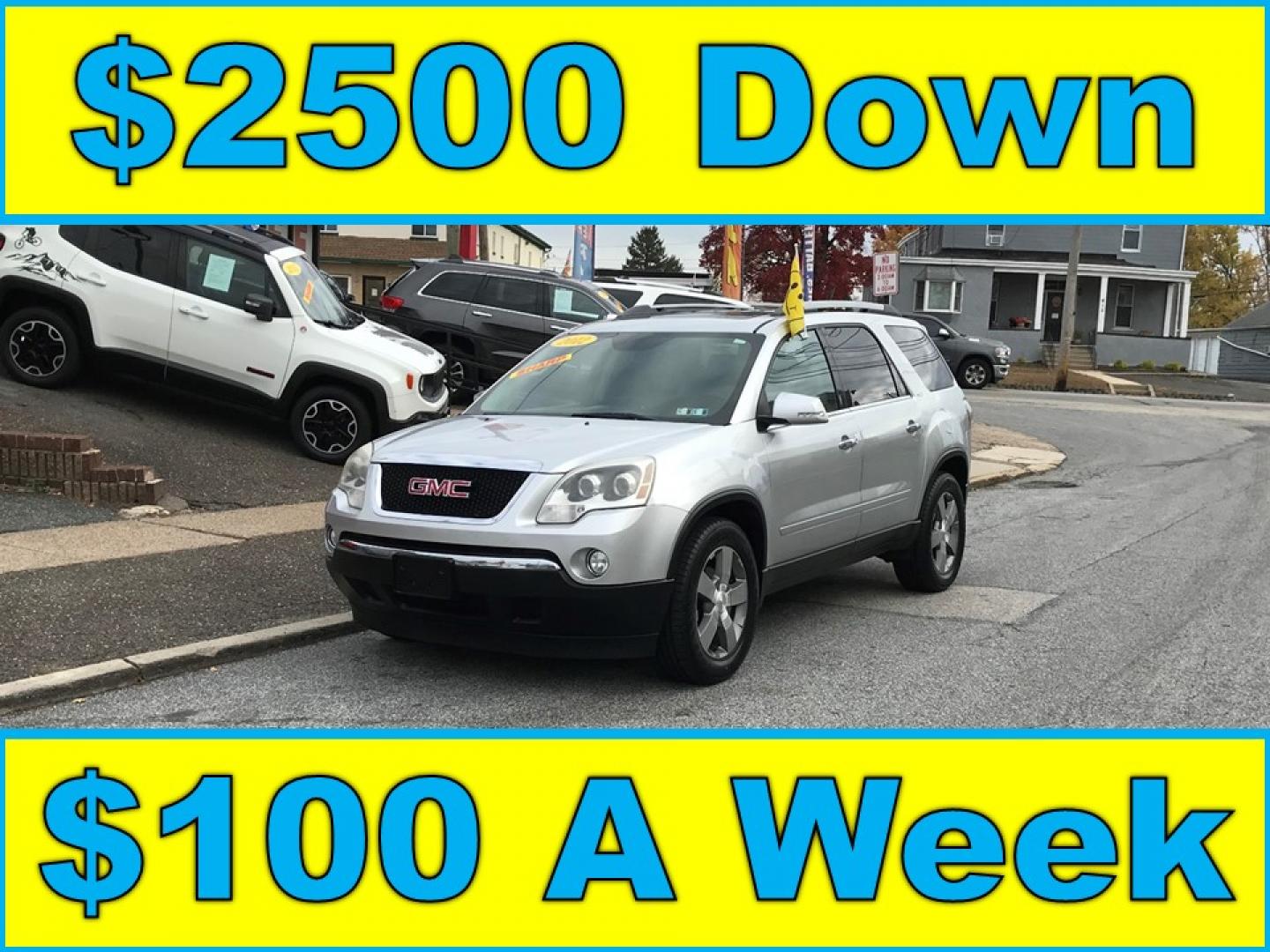 2012 Silver /Gray GMC Acadia SLT-1 AWD (1GKKVREDXCJ) with an 3.6L V6 DOHC 24V engine, 6-Speed Automatic transmission, located at 577 Chester Pike, Prospect Park, PA, 19076, (610) 237-1015, 39.886154, -75.302338 - 2012 GMC Acadia SLT: Double sunroofs, 3rd row seating, AWD, backup camera, new PA inspection, SUPER CLEAN, runs LIKE NEW! This vehicle comes inspected and has been given a bumper to bumper safety check. It is very clean, reliable, and well maintained. We offer a unique pay plan that is known for - Photo#0