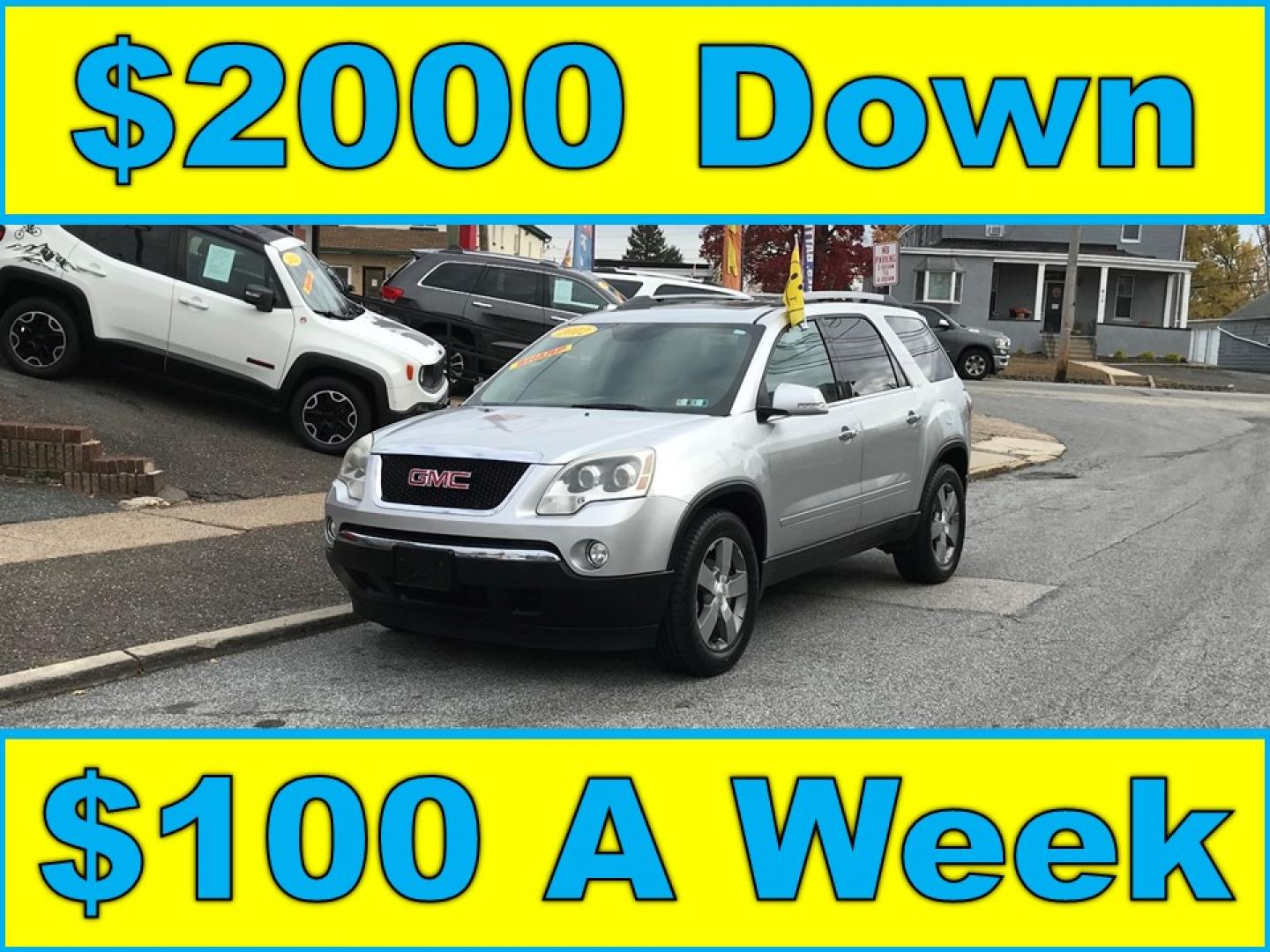 2012 Silver /Gray GMC Acadia SLT-1 AWD (1GKKVREDXCJ) with an 3.6L V6 DOHC 24V engine, 6-Speed Automatic transmission, located at 577 Chester Pike, Prospect Park, PA, 19076, (610) 237-1015, 39.886154, -75.302338 - Photo#0