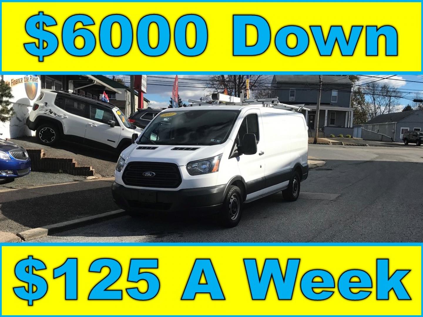 2017 White /Gray Ford Transit 150 Van Low Roof 60/40 Pass. 130-in. WB (1FTYE1ZM6HK) with an 3.7L V6 DOHC 24V engine, 6A transmission, located at 577 Chester Pike, Prospect Park, PA, 19076, (610) 237-1015, 39.886154, -75.302338 - Photo#0