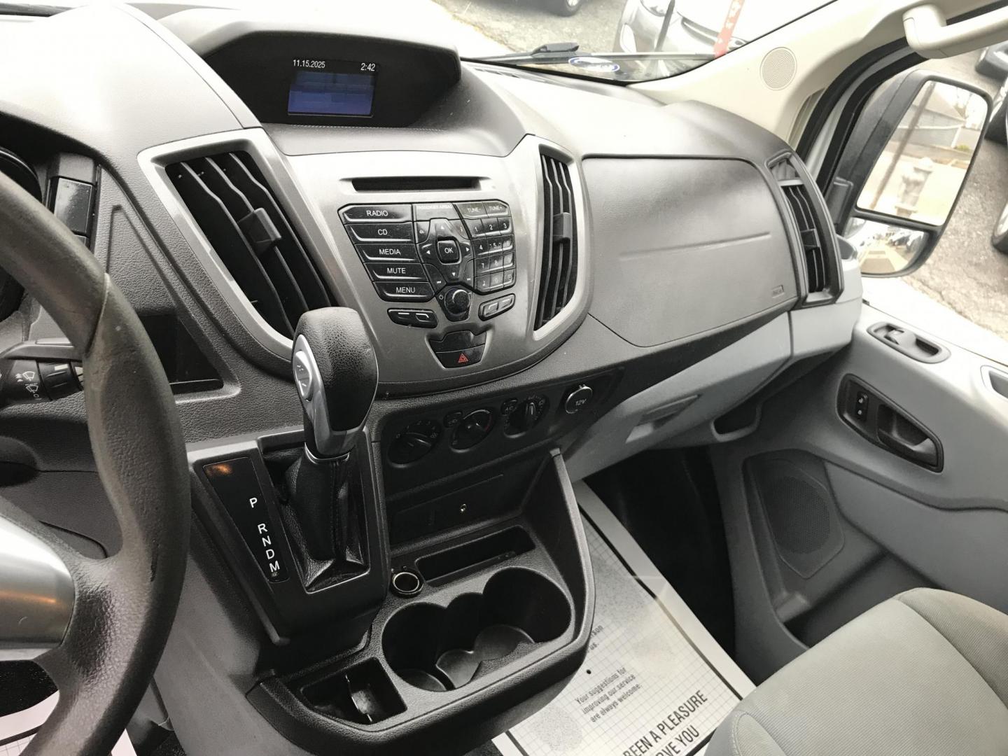 2015 White /Gray Ford Transit 250 Van Low Roof 60/40 Pass. 148-in. WB (1FTNR2ZM8FK) with an 3.7L V6 DOHC 24V engine, 6A transmission, located at 577 Chester Pike, Prospect Park, PA, 19076, (610) 237-1015, 39.886154, -75.302338 - 2015 Ford Transit 250: Extended wheelbase, multiple pieces of shelving, partition, FLEET MAINTAINED, runs LIKE NEW! This vehicle comes inspected and has been given a bumper to bumper safety check. It is very clean, reliable, and well maintained. We offer a unique pay plan that is known for being - Photo#13