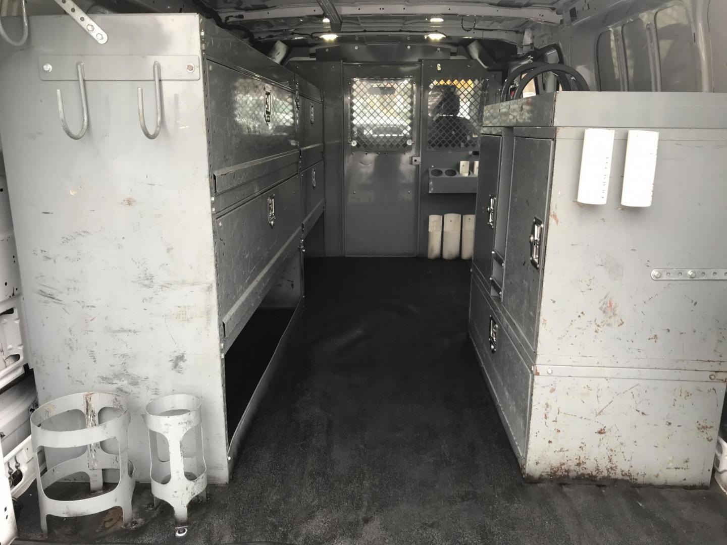 2015 White /Gray Ford Transit 250 Van Low Roof 60/40 Pass. 148-in. WB (1FTNR2ZM8FK) with an 3.7L V6 DOHC 24V engine, 6A transmission, located at 577 Chester Pike, Prospect Park, PA, 19076, (610) 237-1015, 39.886154, -75.302338 - 2015 Ford Transit 250: Extended wheelbase, multiple pieces of shelving, partition, FLEET MAINTAINED, runs LIKE NEW! This vehicle comes inspected and has been given a bumper to bumper safety check. It is very clean, reliable, and well maintained. We offer a unique pay plan that is known for being - Photo#16