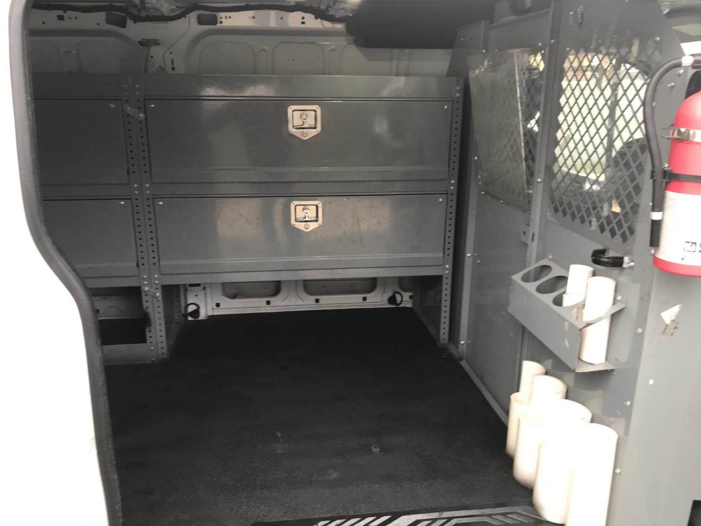 2015 White /Gray Ford Transit 250 Van Low Roof 60/40 Pass. 148-in. WB (1FTNR2ZM8FK) with an 3.7L V6 DOHC 24V engine, 6A transmission, located at 577 Chester Pike, Prospect Park, PA, 19076, (610) 237-1015, 39.886154, -75.302338 - 2015 Ford Transit 250: Extended wheelbase, multiple pieces of shelving, partition, FLEET MAINTAINED, runs LIKE NEW! This vehicle comes inspected and has been given a bumper to bumper safety check. It is very clean, reliable, and well maintained. We offer a unique pay plan that is known for being - Photo#19