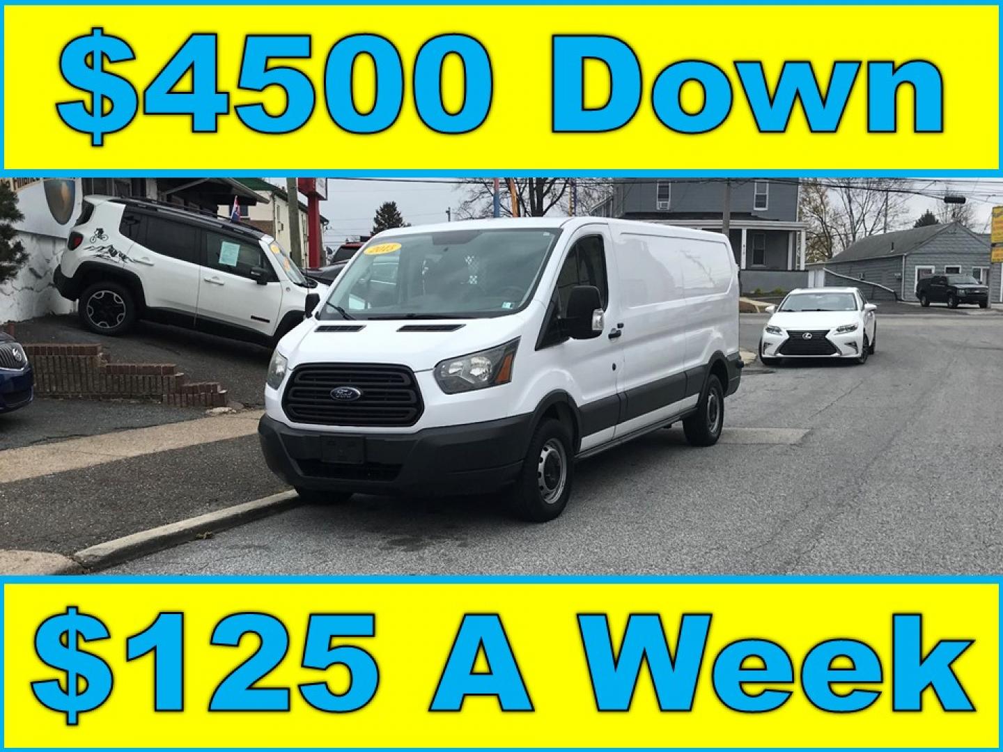 2015 White /Gray Ford Transit 250 Van Low Roof 60/40 Pass. 148-in. WB (1FTNR2ZM8FK) with an 3.7L V6 DOHC 24V engine, 6A transmission, located at 577 Chester Pike, Prospect Park, PA, 19076, (610) 237-1015, 39.886154, -75.302338 - 2015 Ford Transit 250: Extended wheelbase, multiple pieces of shelving, partition, FLEET MAINTAINED, runs LIKE NEW! This vehicle comes inspected and has been given a bumper to bumper safety check. It is very clean, reliable, and well maintained. We offer a unique pay plan that is known for being - Photo#0