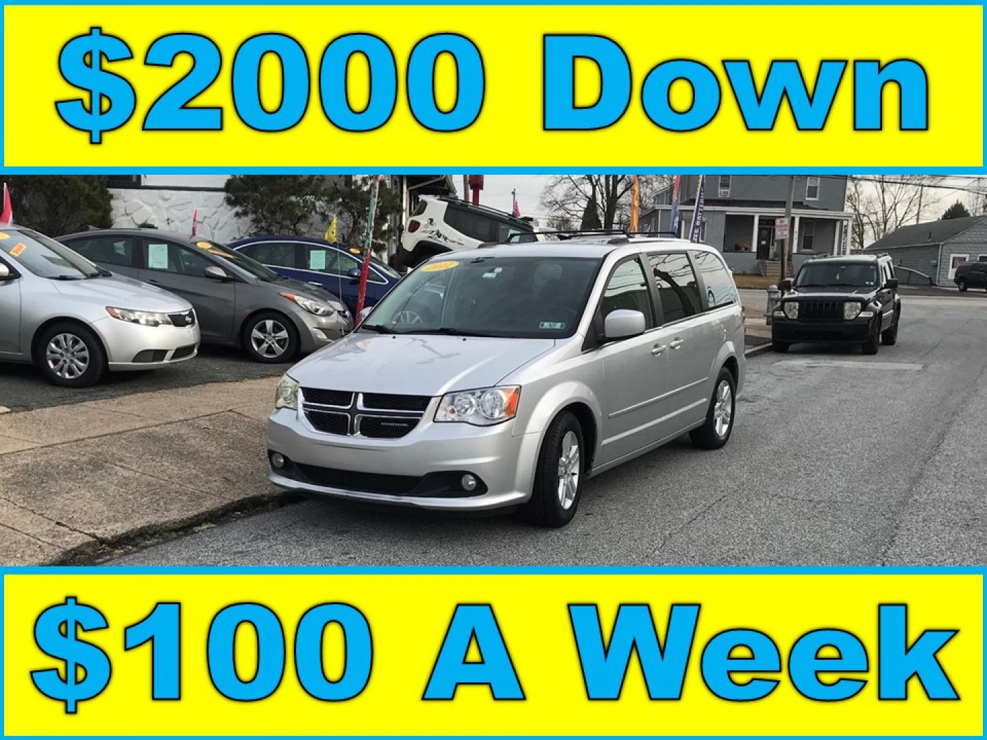 2011 Silver /Black Dodge Grand Caravan Crew (2D4RN5DG9BR) with an 3.6L V6 DOHC 24V engine, 6-Speed Automatic transmission, located at 577 Chester Pike, Prospect Park, PA, 19076, (610) 237-1015, 39.886154, -75.302338 - 2011 Dodge Grand Caravan Crew: Backup camera, stow and go seating, new PA inspection, SUPER CLEAN, runs LIKE NEW! This vehicle comes inspected and has been given a bumper to bumper safety check. It is very clean, reliable, and well maintained. We offer a unique pay plan that is known for being th - Photo#0