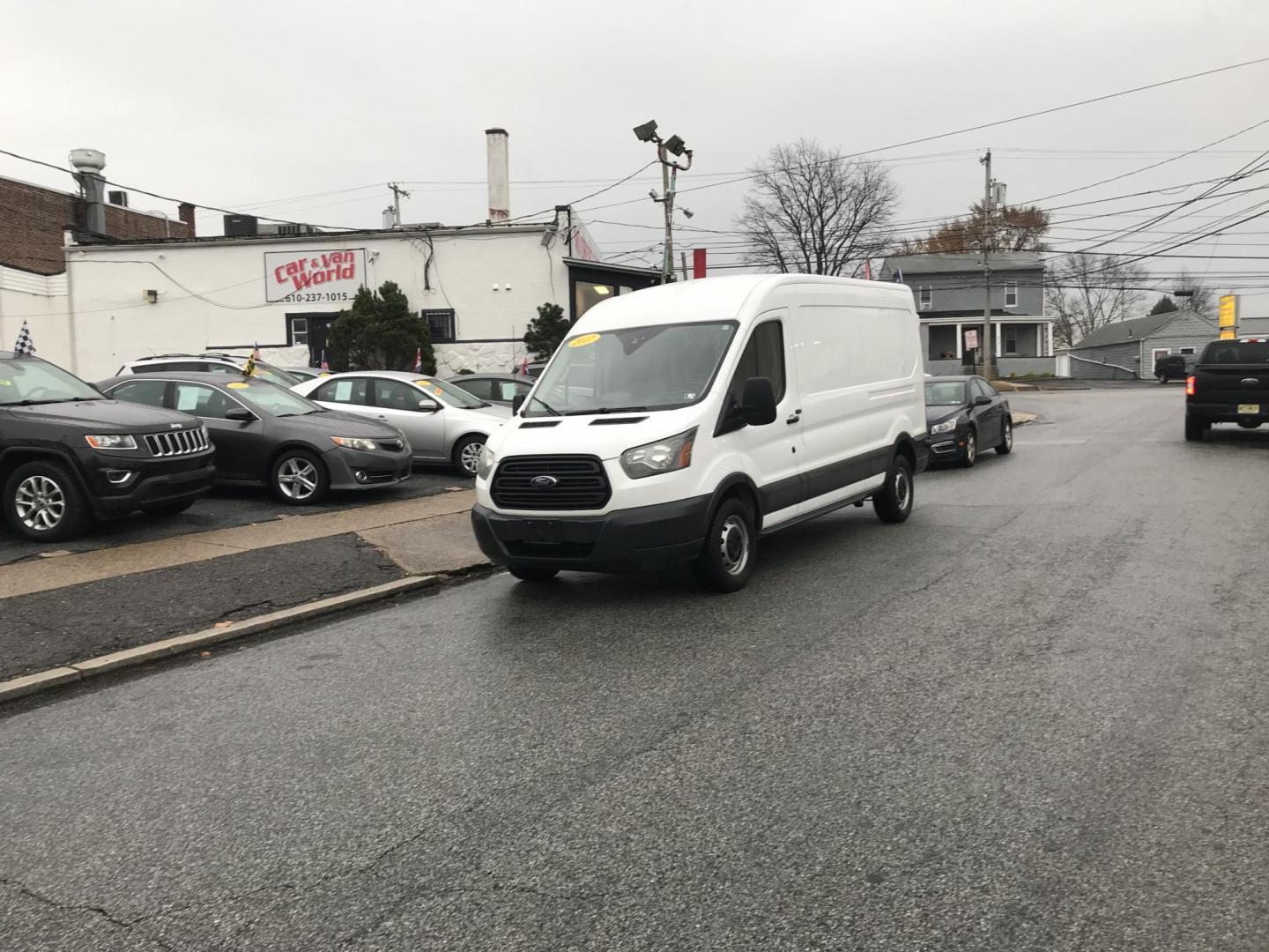 2017 White Ford Transit 250 Van Med. Roof w/Sliding Pass. 148-in. WB (1FTYR2CM0HK) with an 3.7L V6 DOHC 24V engine, 6A transmission, located at 577 Chester Pike, Prospect Park, PA, 19076, (610) 237-1015, 39.886154, -75.302338 - 2017 Ford Transit 250 Medium Roof: Only 139k miles, backup camera, shelving, FLEET MAINTAINED, runs LIKE NEW! This vehicle comes inspected and has been given a bumper to bumper safety check. It is very clean, reliable, and well maintained. We offer a unique pay plan that is known for being the ea - Photo#1