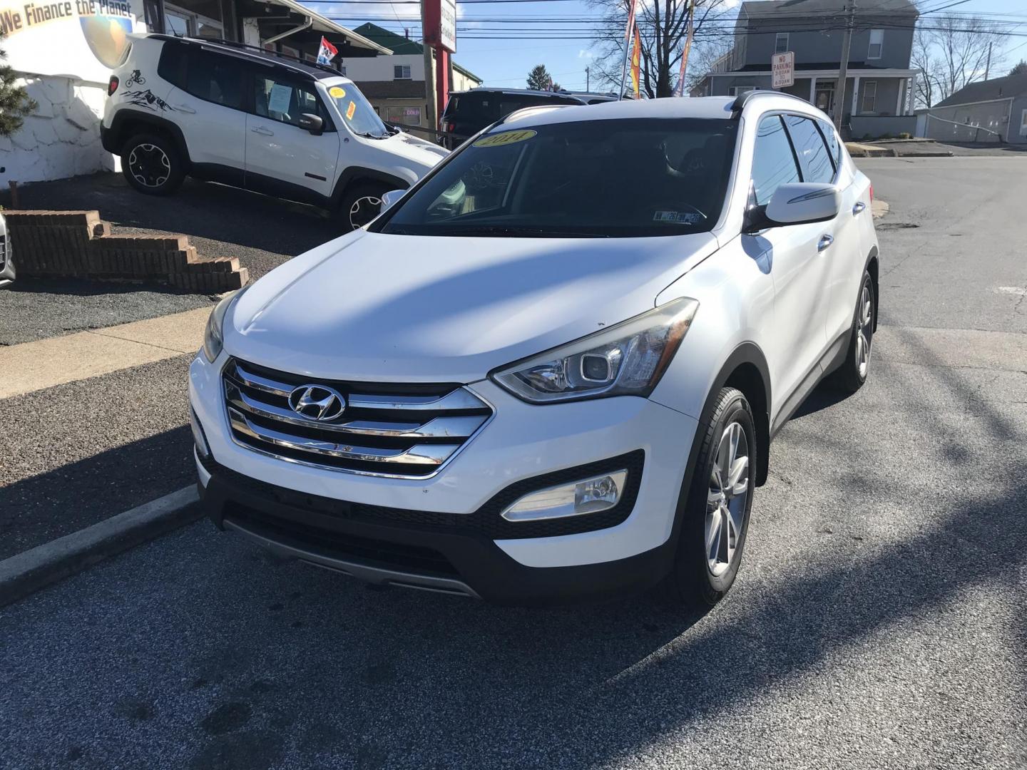 2014 White /Gray Hyundai Santa Fe Sport 2.0T FWD (5XYZU3LA0EG) with an 2.0L L4 DOHC 16V TURBO engine, 6-Speed Automatic transmission, located at 577 Chester Pike, Prospect Park, PA, 19076, (610) 237-1015, 39.886154, -75.302338 - 2014 Hyundai Santa Fe Sport: Only 104k miles, backup camera, new PA inspection, great on gas, SUPER CLEAN, runs LIKE NEW! This vehicle comes inspected and has been given a bumper to bumper safety check. It is very clean, reliable, and well maintained. We offer a unique pay plan that is known for - Photo#2