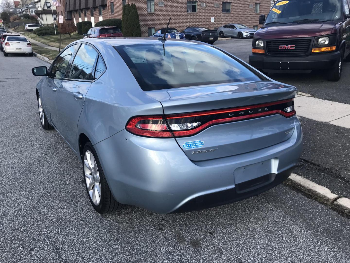 2013 Blue /Gray Dodge Dart SXT (1C3CDFBA6DD) with an 2.0L L4 DOHC 16V TURBO engine, Automatic transmission, located at 577 Chester Pike, Prospect Park, PA, 19076, (610) 237-1015, 39.886154, -75.302338 - 2013 Dodge Dart SXT: Only 73k miles, new PA inspection, great on gas, SUPER CLEAN, runs LIKE NEW! This vehicle comes inspected and has been given a bumper to bumper safety check. It is very clean, reliable, and well maintained. We offer a unique pay plan that is known for being the easiest and fa - Photo#5