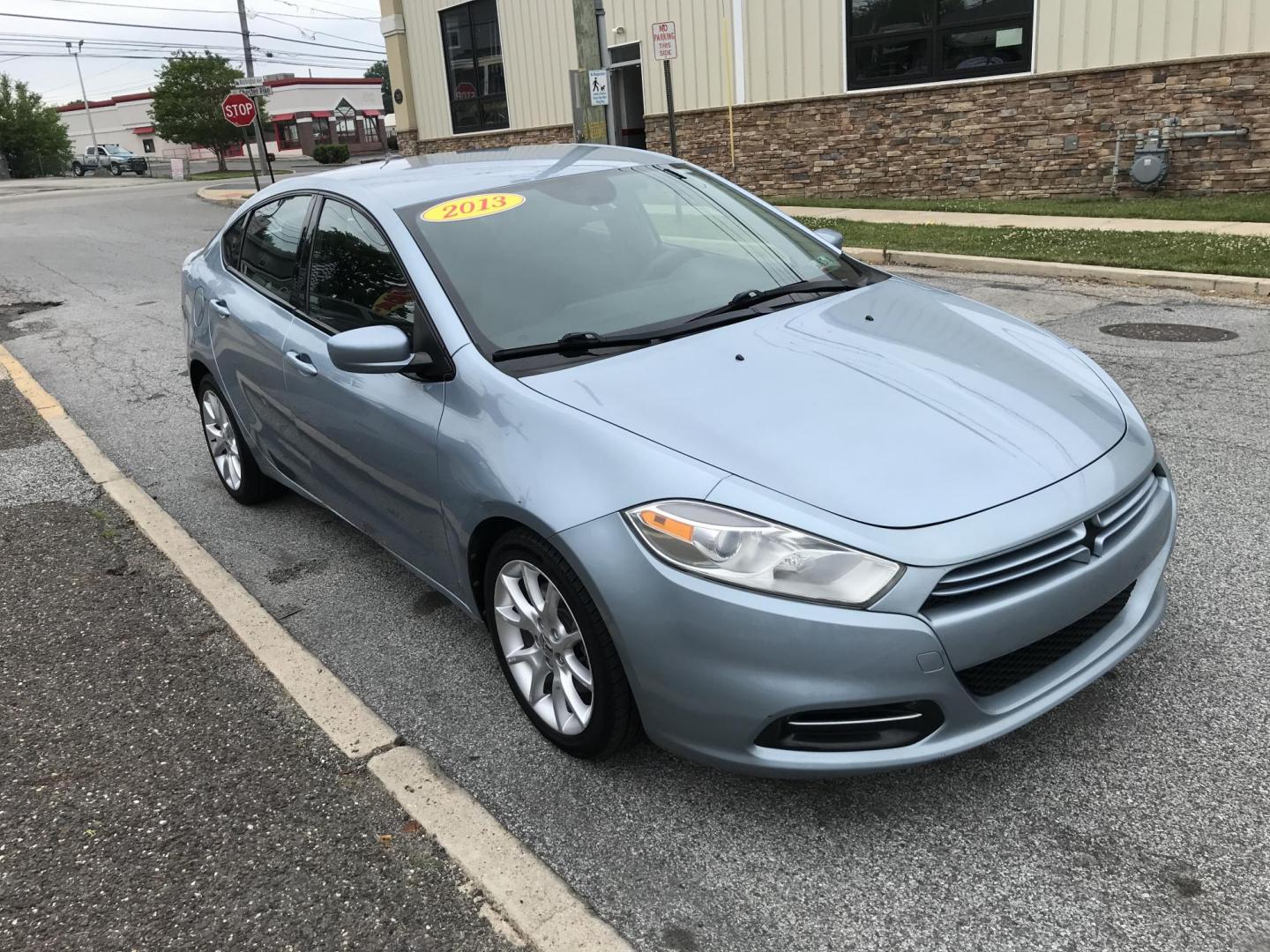 2013 Blue /Gray Dodge Dart SXT (1C3CDFBA6DD) with an 2.0L L4 DOHC 16V TURBO engine, Automatic transmission, located at 577 Chester Pike, Prospect Park, PA, 19076, (610) 237-1015, 39.886154, -75.302338- Photo#3
