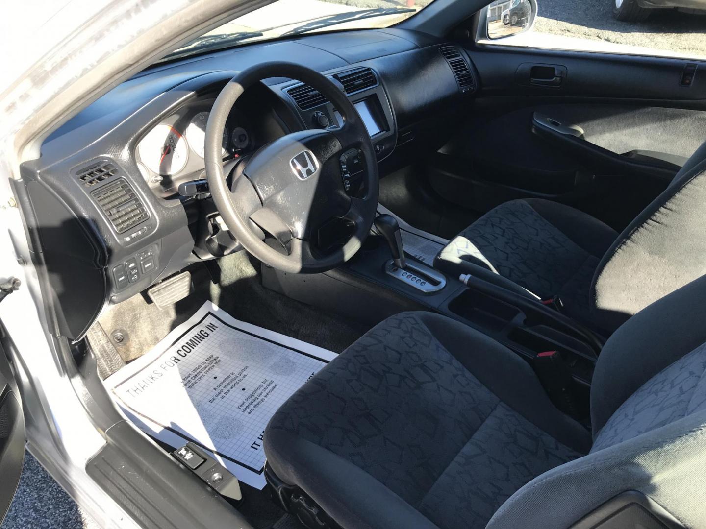 2002 Silver /Gray Honda Civic EX coupe (1HGEM22072L) with an 1.7L L4 SOHC 16V engine, 4-Speed Automatic Overdrive transmission, located at 577 Chester Pike, Prospect Park, PA, 19076, (610) 237-1015, 39.886154, -75.302338 - Photo#6