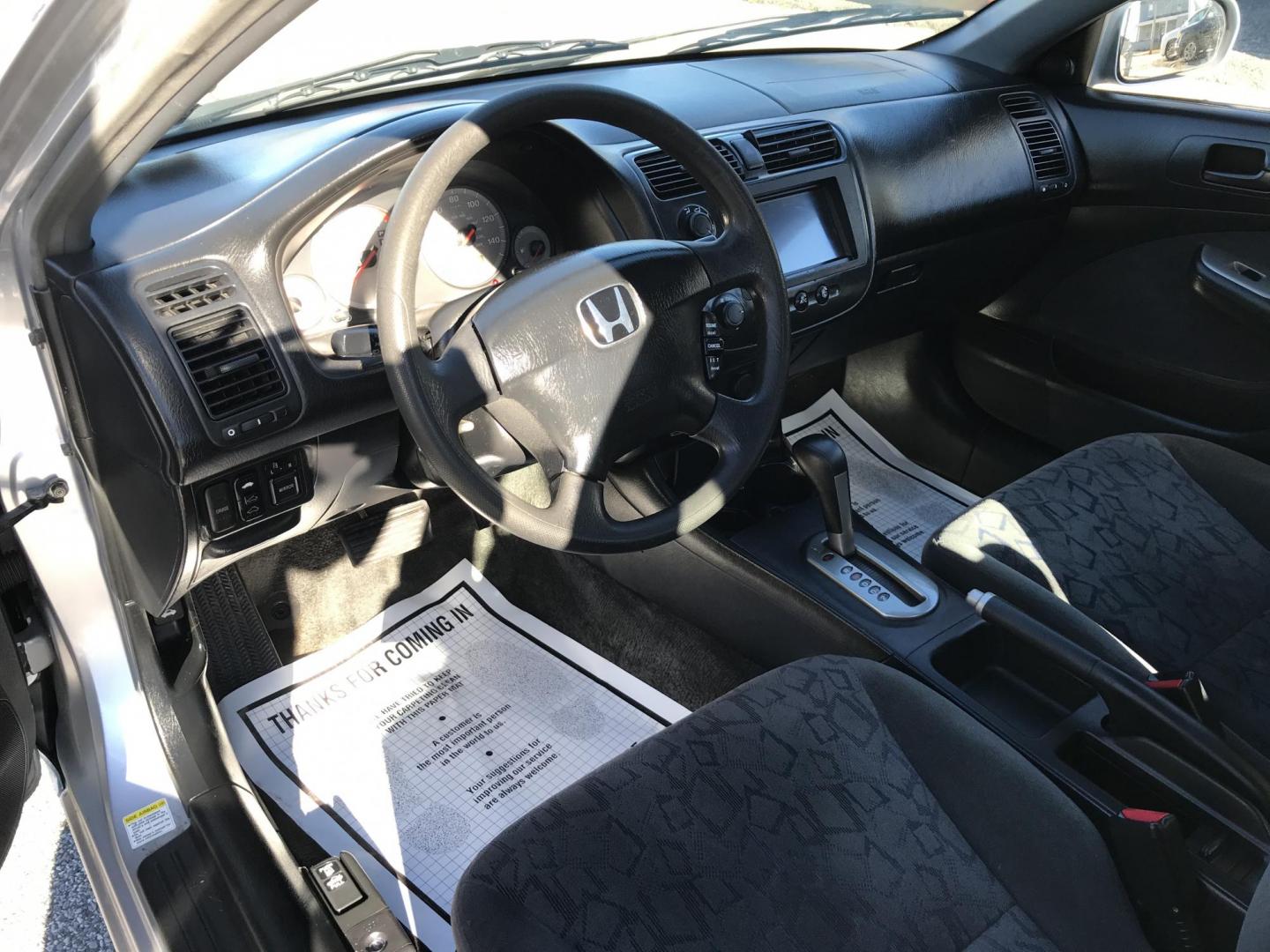 2002 Silver /Gray Honda Civic EX coupe (1HGEM22072L) with an 1.7L L4 SOHC 16V engine, 4-Speed Automatic Overdrive transmission, located at 577 Chester Pike, Prospect Park, PA, 19076, (610) 237-1015, 39.886154, -75.302338 - Photo#9