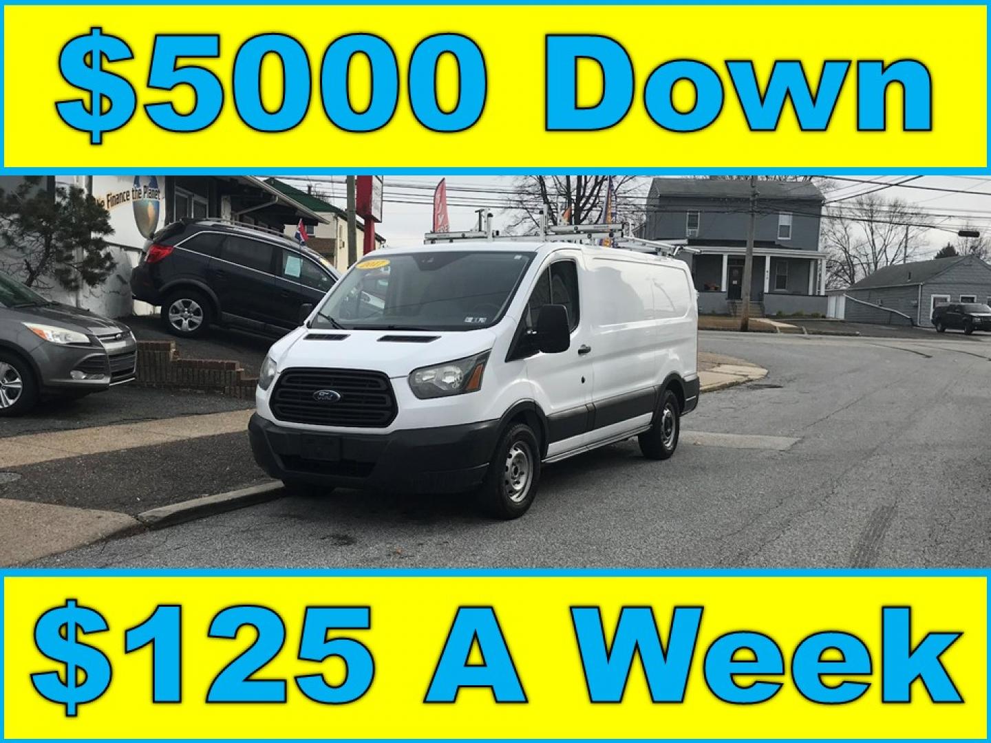 2017 White /Gray Ford Transit 150 Van Low Roof w/Sliding Pass. 130-in. WB (1FTYE1YM2HK) with an 3.7L V6 DOHC 24V engine, 6A transmission, located at 577 Chester Pike, Prospect Park, PA, 19076, (610) 237-1015, 39.886154, -75.302338 - 2017 Ford Transit 150: Double drop down ladder racks, shelving, backup camera, partition, new PA inspection, FLEET MAINTAINED, runs LIKE NEW! This vehicle comes inspected and has been given a bumper to bumper safety check. It is very clean, reliable, and well maintained. We offer a unique pay pla - Photo#0