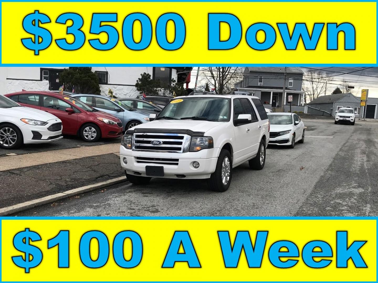 2014 White /Black Ford Expedition Limited 4WD (1FMJU2A56EE) with an 5.4L V8 SOHC 16V FFV engine, 6-Speed Automatic transmission, located at 577 Chester Pike, Prospect Park, PA, 19076, (610) 237-1015, 39.886154, -75.302338 - 2014 Ford Expedition LIMITED: 3rd row seating, 4x4, sunroof, DVD player in headrests, backup camera, navigation system, runs LIKE NEW! This vehicle comes inspected and has been given a bumper to bumper safety check. It is very clean, reliable, and well maintained. We offer a unique pay plan that - Photo#0