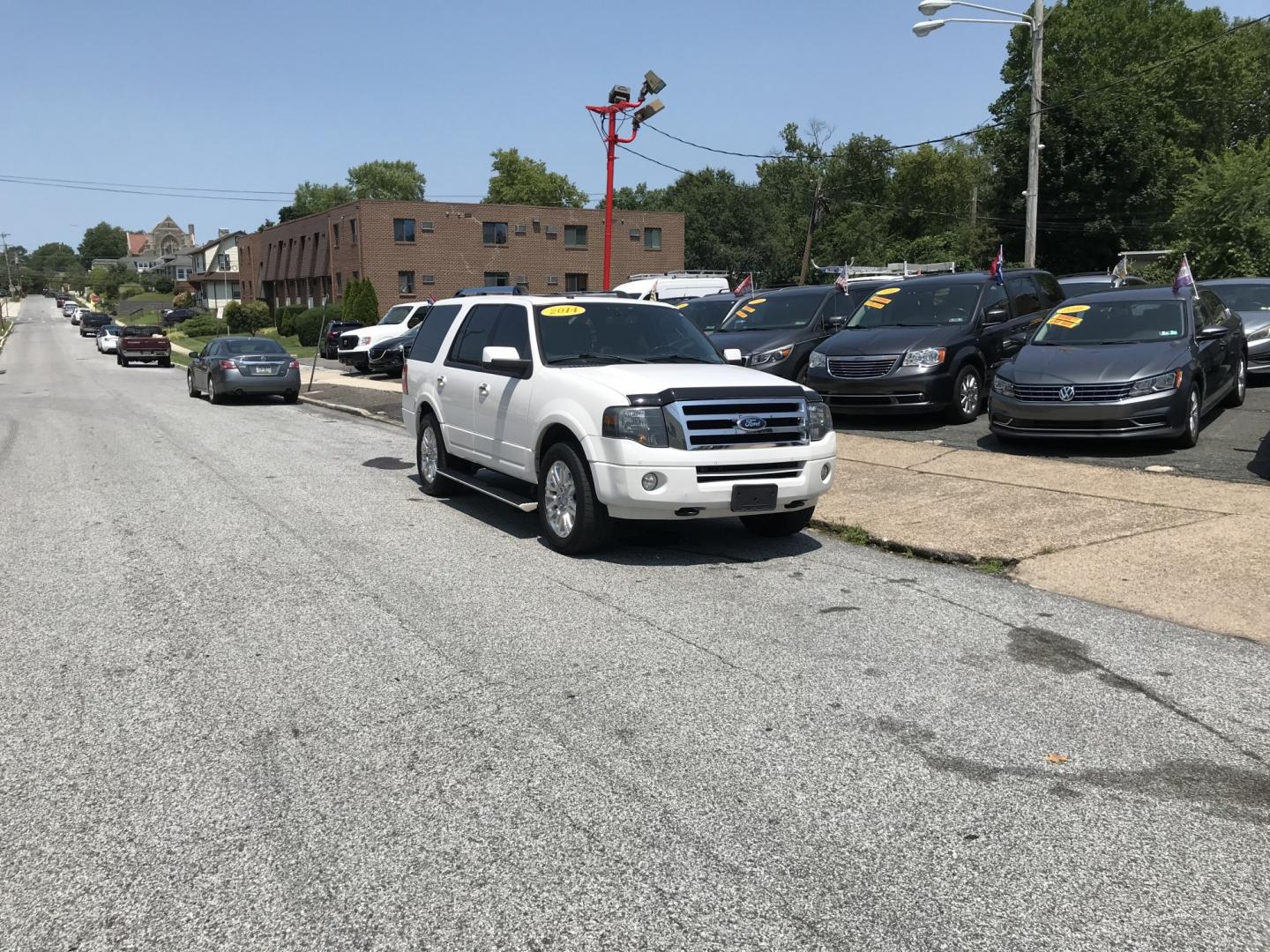 2014 White /Black Ford Expedition Limited 4WD (1FMJU2A56EE) with an 5.4L V8 SOHC 16V FFV engine, 6-Speed Automatic transmission, located at 577 Chester Pike, Prospect Park, PA, 19076, (610) 237-1015, 39.886154, -75.302338 - 2014 Ford Expedition LIMITED DVD Player • Navigation System. Example Financing: • $4,000 Down • $125 Weekly • $250 Bi-Weekly We finance our own vehicles. We do not obtain or review traditional consumer credit reports. Financing decisions are based on verified income, ability to repay,- Photo#1