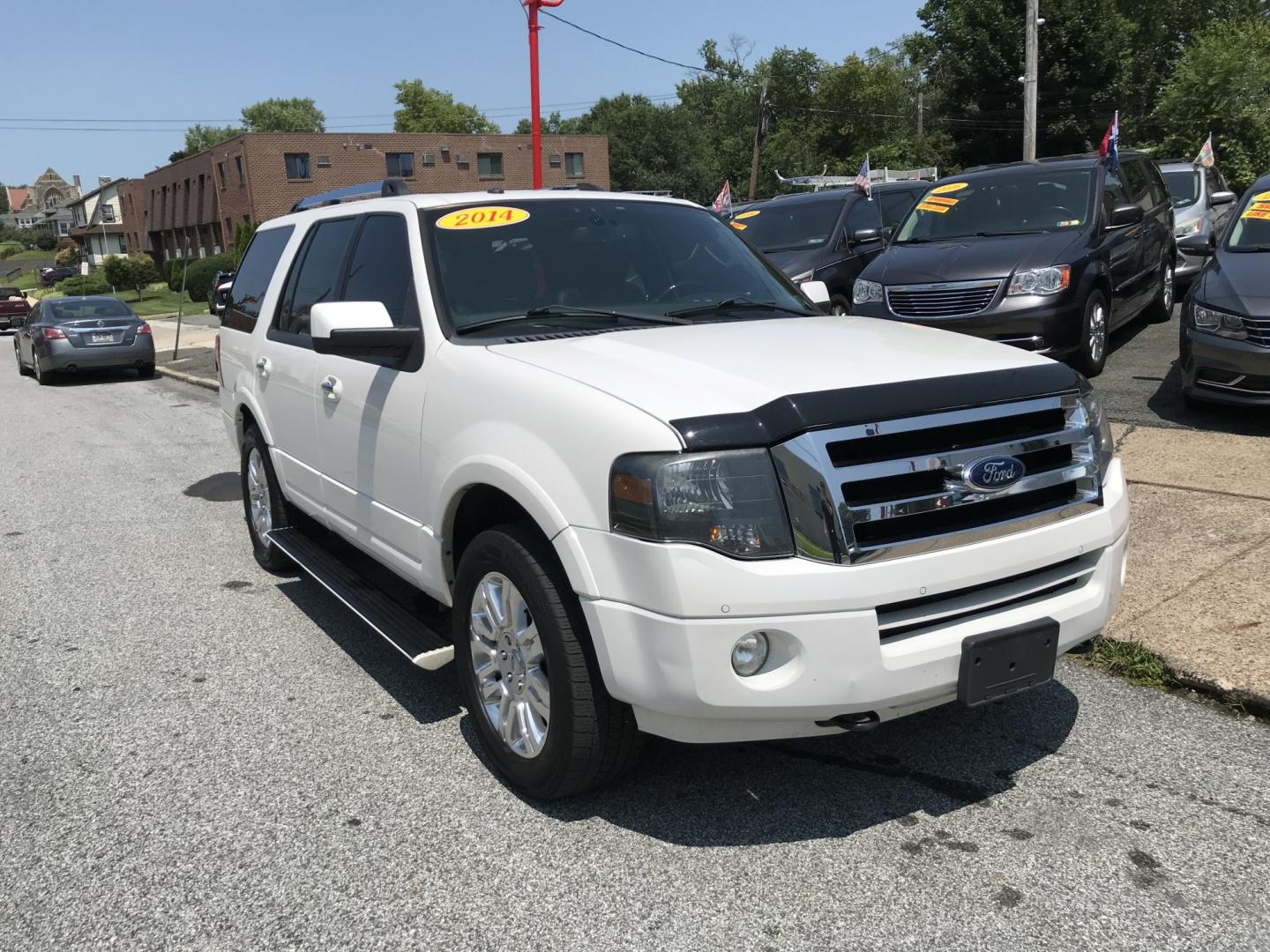 2014 White /Black Ford Expedition Limited 4WD (1FMJU2A56EE) with an 5.4L V8 SOHC 16V FFV engine, 6-Speed Automatic transmission, located at 577 Chester Pike, Prospect Park, PA, 19076, (610) 237-1015, 39.886154, -75.302338 - 2014 Ford Expedition LIMITED DVD Player • Navigation System. Example Financing: • $4,000 Down • $125 Weekly • $250 Bi-Weekly We finance our own vehicles. We do not obtain or review traditional consumer credit reports. Financing decisions are based on verified income, ability to repay,- Photo#2