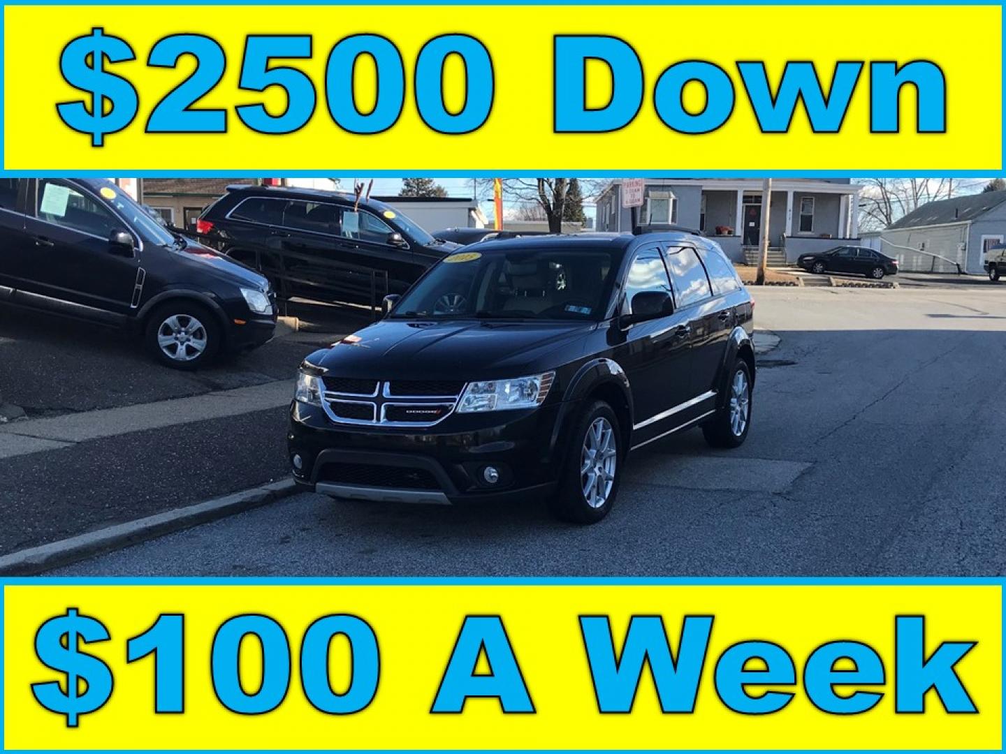 2015 Black /Tan Dodge Journey SXT (3C4PDCBG2FT) with an 3.6L V6 DOHC 24V engine, 6-Speed Automatic transmission, located at 577 Chester Pike, Prospect Park, PA, 19076, (610) 237-1015, 39.886154, -75.302338 - 2015 Dodge Journey SXT: 3rd row seating, new PA inspection, SUPER CLEAN, runs LIKE NEW! This vehicle comes inspected and has been given a bumper to bumper safety check. It is very clean, reliable, and well maintained. We offer a unique pay plan that is known for being the easiest and fastest fina - Photo#0