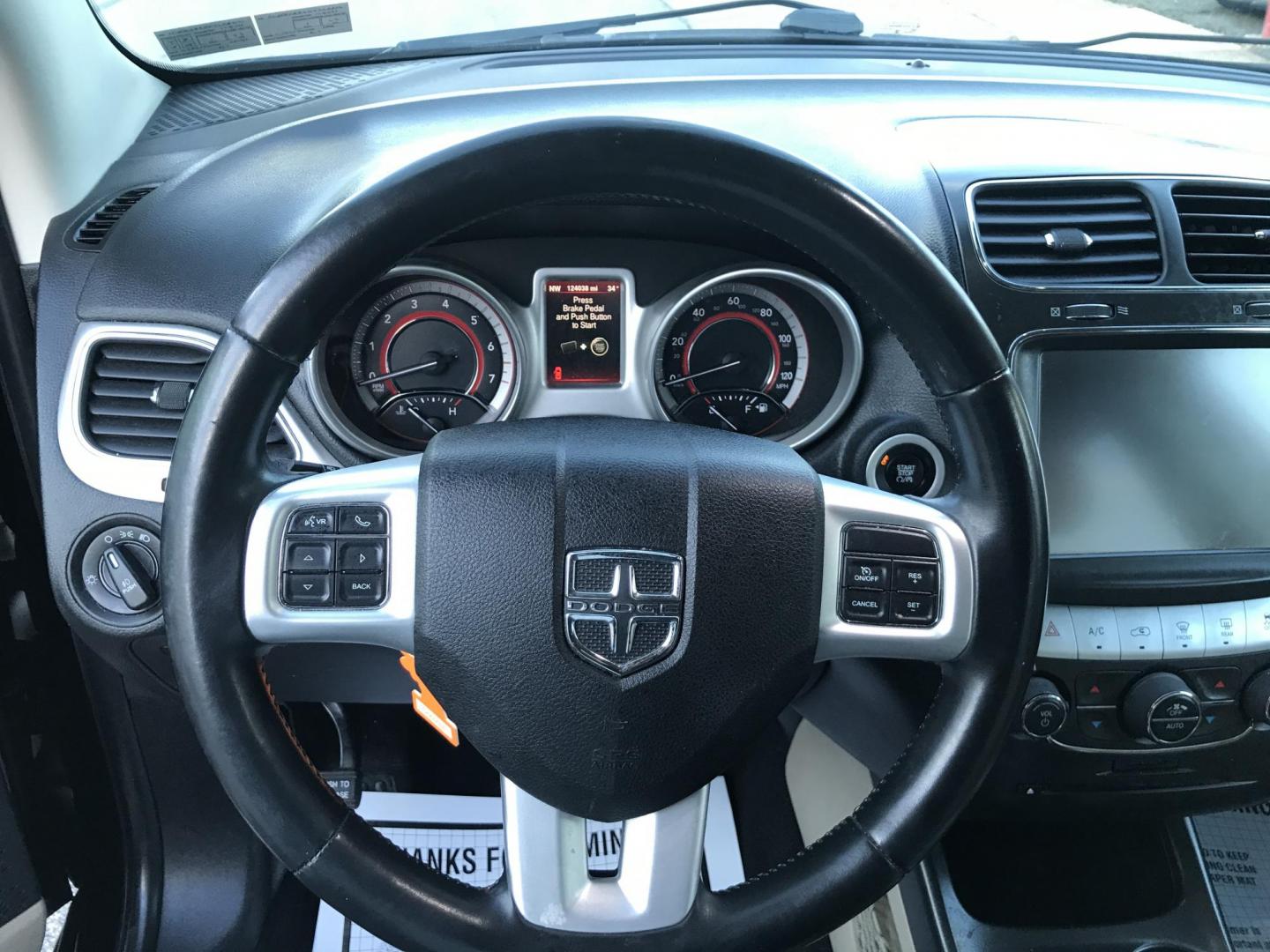 2015 Black /Tan Dodge Journey SXT (3C4PDCBG2FT) with an 3.6L V6 DOHC 24V engine, 6-Speed Automatic transmission, located at 577 Chester Pike, Prospect Park, PA, 19076, (610) 237-1015, 39.886154, -75.302338 - 2015 Dodge Journey SXT: 3rd row seating, new PA inspection, SUPER CLEAN, runs LIKE NEW! This vehicle comes inspected and has been given a bumper to bumper safety check. It is very clean, reliable, and well maintained. We offer a unique pay plan that is known for being the easiest and fastest fina - Photo#11