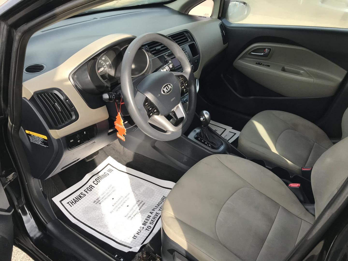 2015 Black /Tan Kia Rio LX (KNADM4A35F6) with an 1.6L L4 DOHC 16V engine, Automatic transmission, located at 577 Chester Pike, Prospect Park, PA, 19076, (610) 237-1015, 39.886154, -75.302338 - 2015 Kia Rio LX: Only 104k miles, great on gas, new PA inspection, SUPER CLEAN, runs LIKE NEW! This vehicle comes inspected and has been given a bumper to bumper safety check. It is very clean, reliable, and well maintained. We offer a unique pay plan that is known for being the easiest and faste - Photo#7