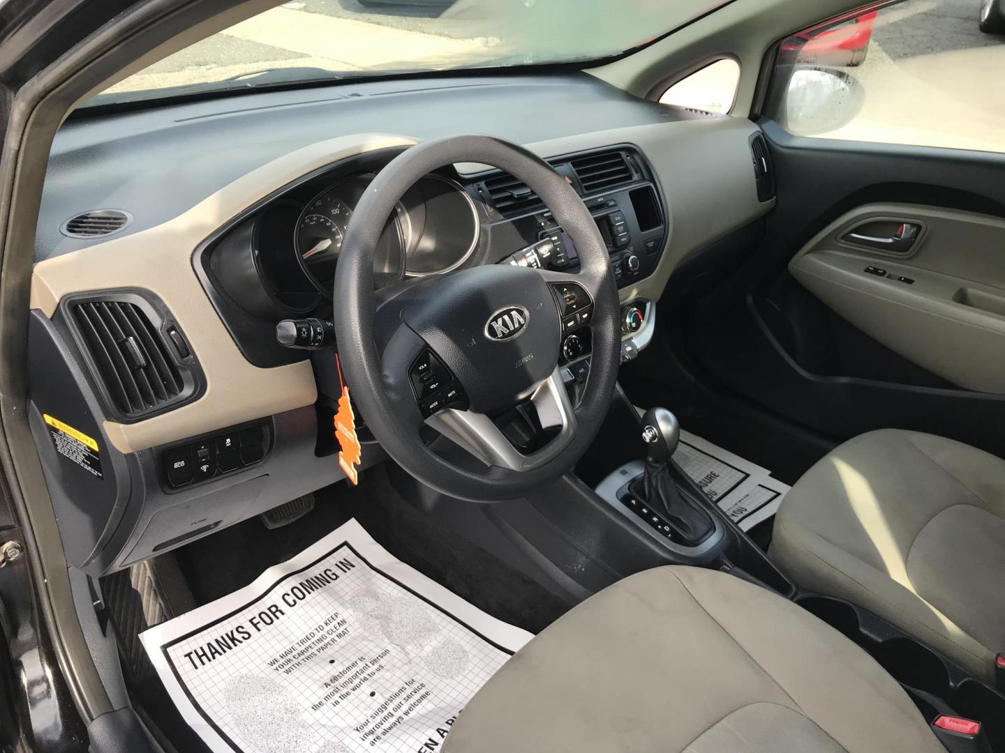 2015 Black /Tan Kia Rio LX (KNADM4A35F6) with an 1.6L L4 DOHC 16V engine, Automatic transmission, located at 577 Chester Pike, Prospect Park, PA, 19076, (610) 237-1015, 39.886154, -75.302338 - 2015 Kia Rio LX: Only 104k miles, great on gas, new PA inspection, SUPER CLEAN, runs LIKE NEW! This vehicle comes inspected and has been given a bumper to bumper safety check. It is very clean, reliable, and well maintained. We offer a unique pay plan that is known for being the easiest and faste - Photo#10